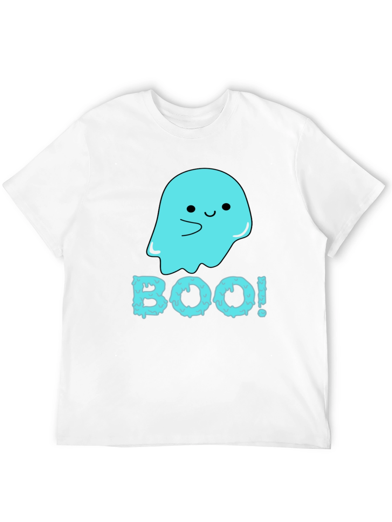 Boo! Cute Ghost Graphic Tee - Halloween