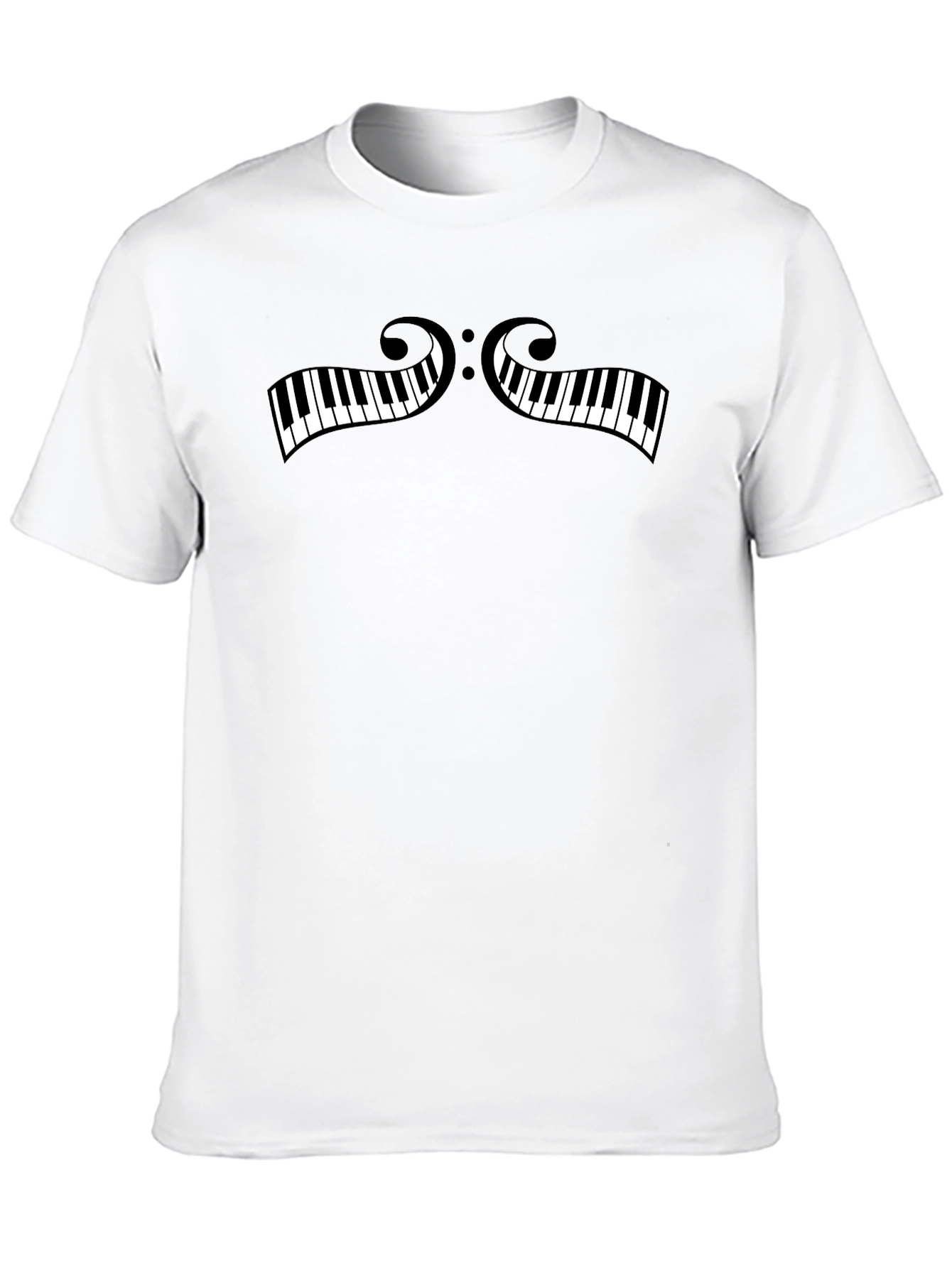 Piano Keys Moustache Graphic Tee