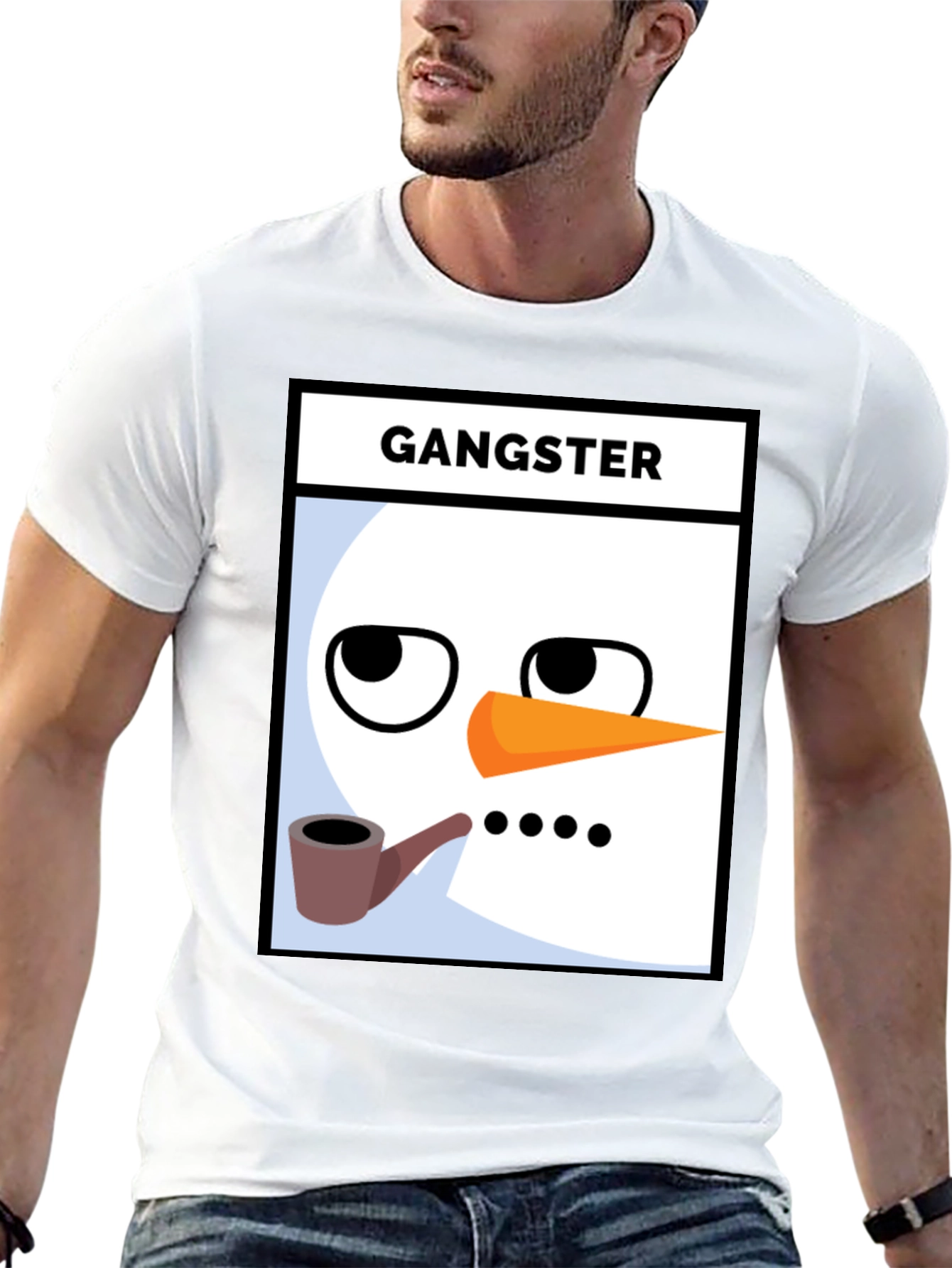 Gangster Snowman T-Shirt