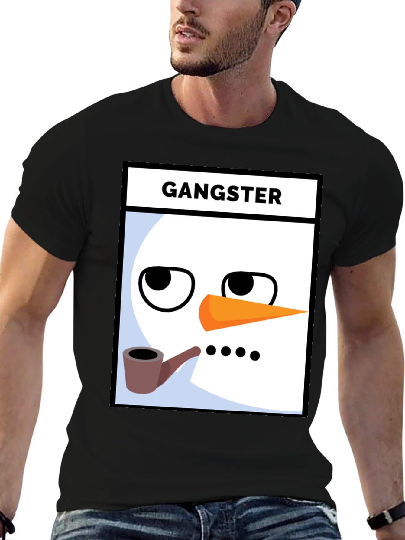 Gangster Snowman T-Shirt