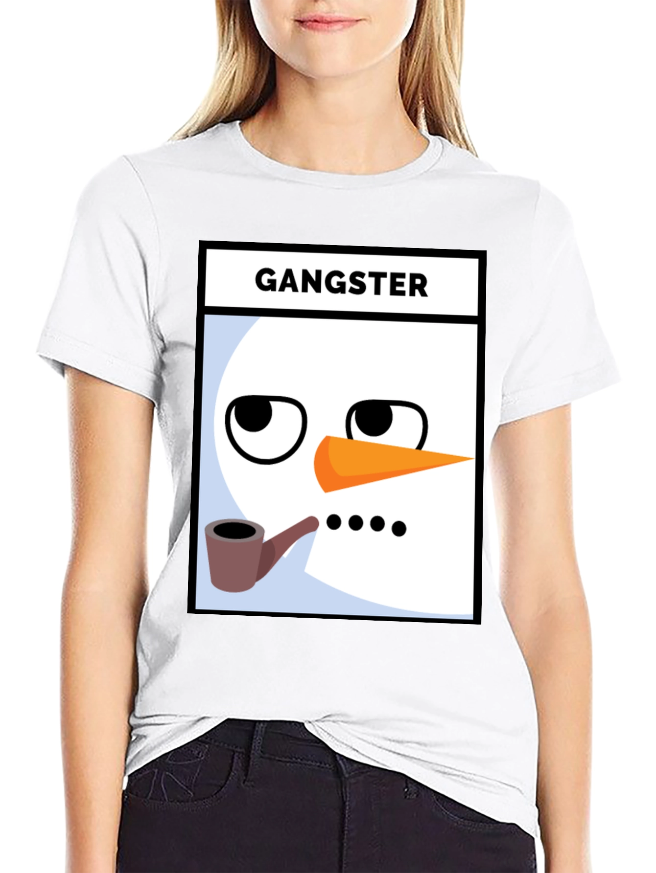 Gangster Snowman T-Shirt