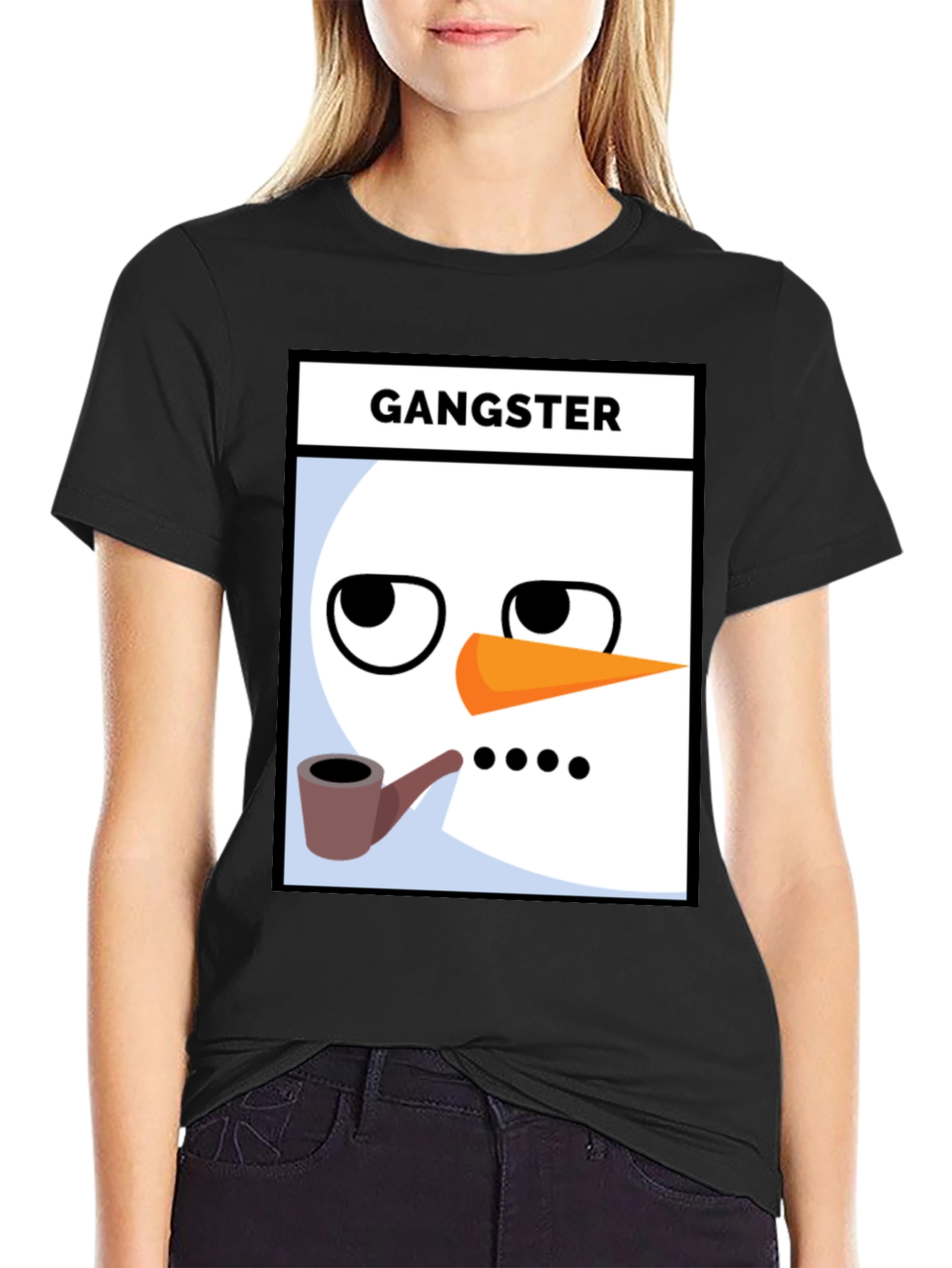 Gangster Snowman T-Shirt