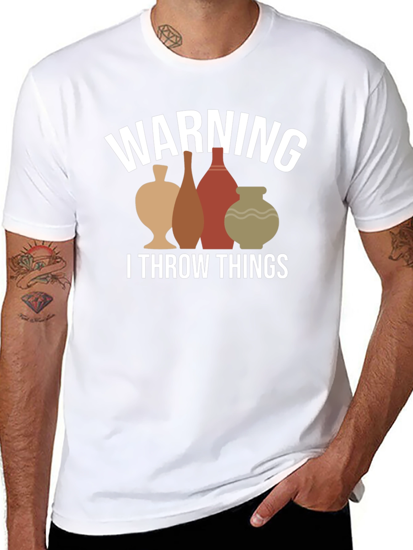 Warning I Throw Things Funny Pottery T-Shirt