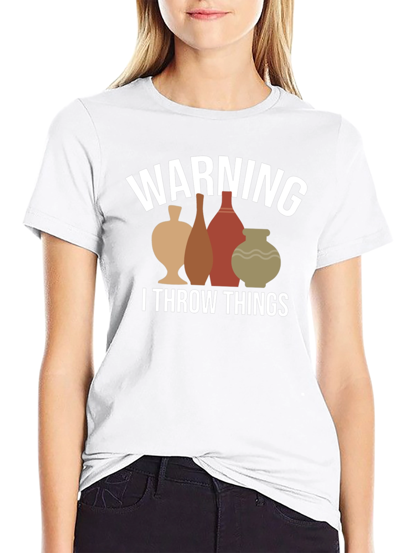 Warning I Throw Things Funny Pottery T-Shirt