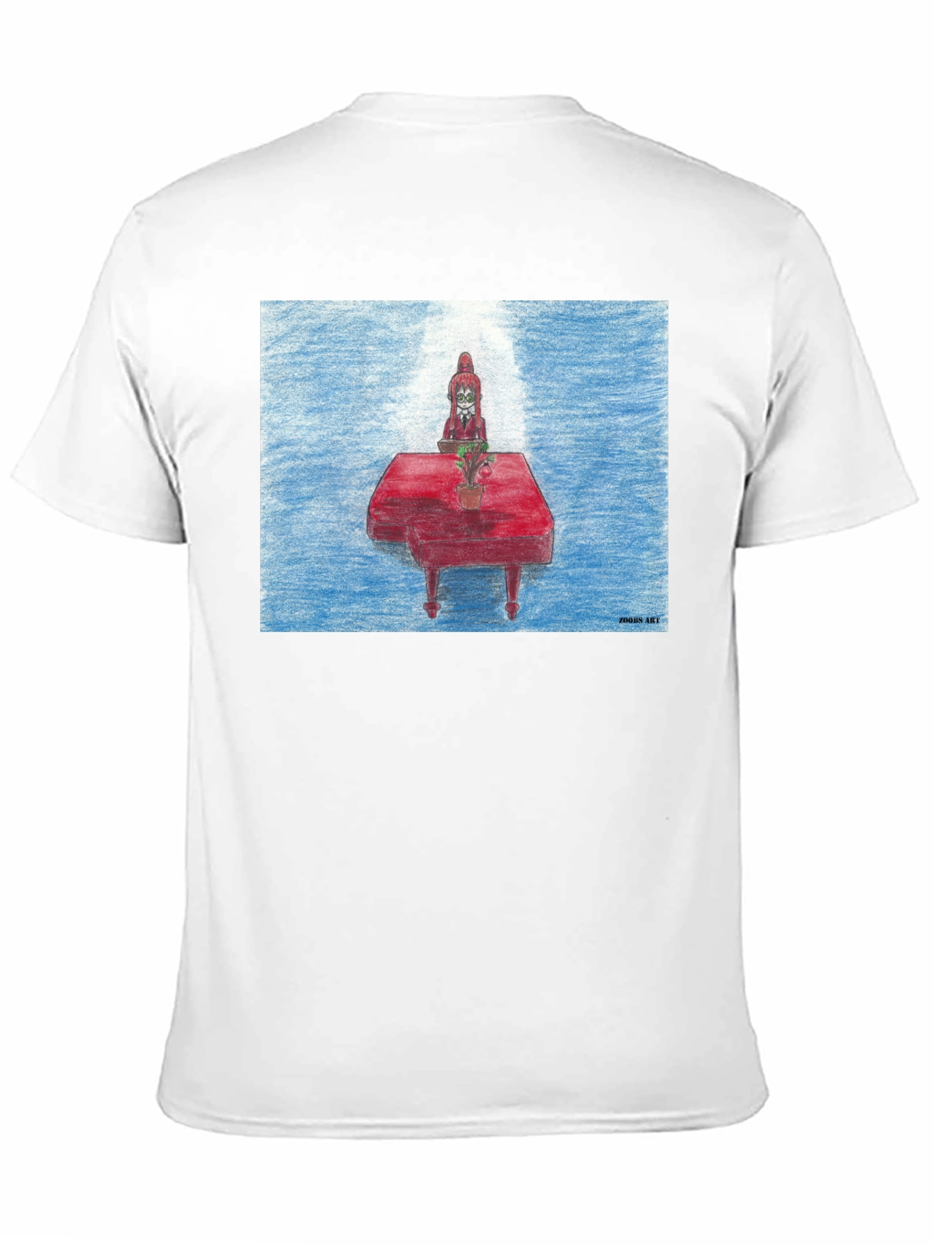 Red Piano T-Shirt - Quirky Music Lover Tee