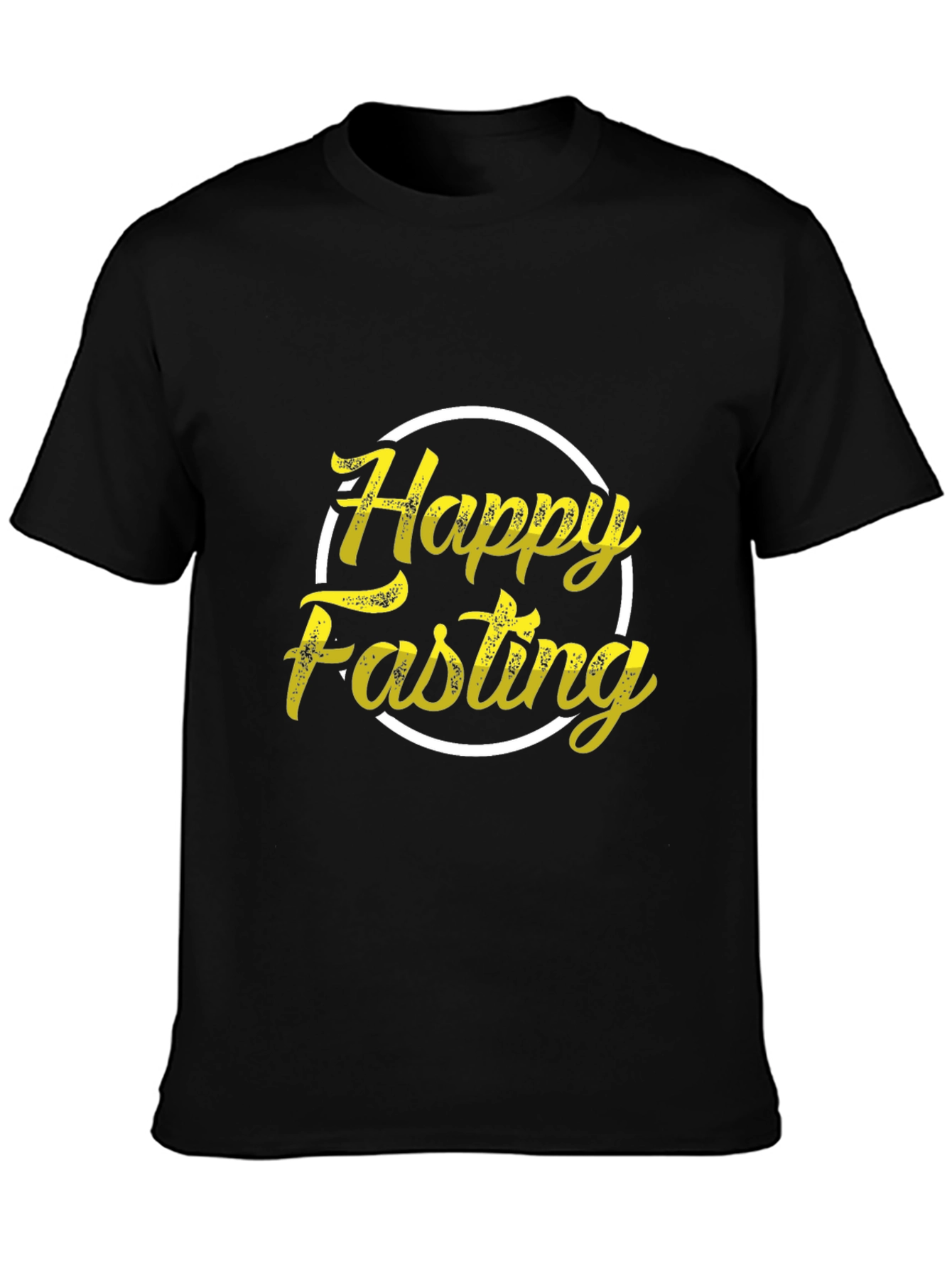 Happy Fasting Black T-Shirt