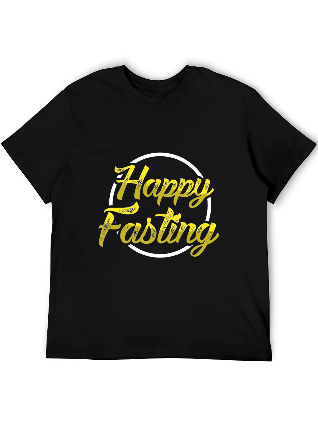 Happy Fasting Black T-Shirt