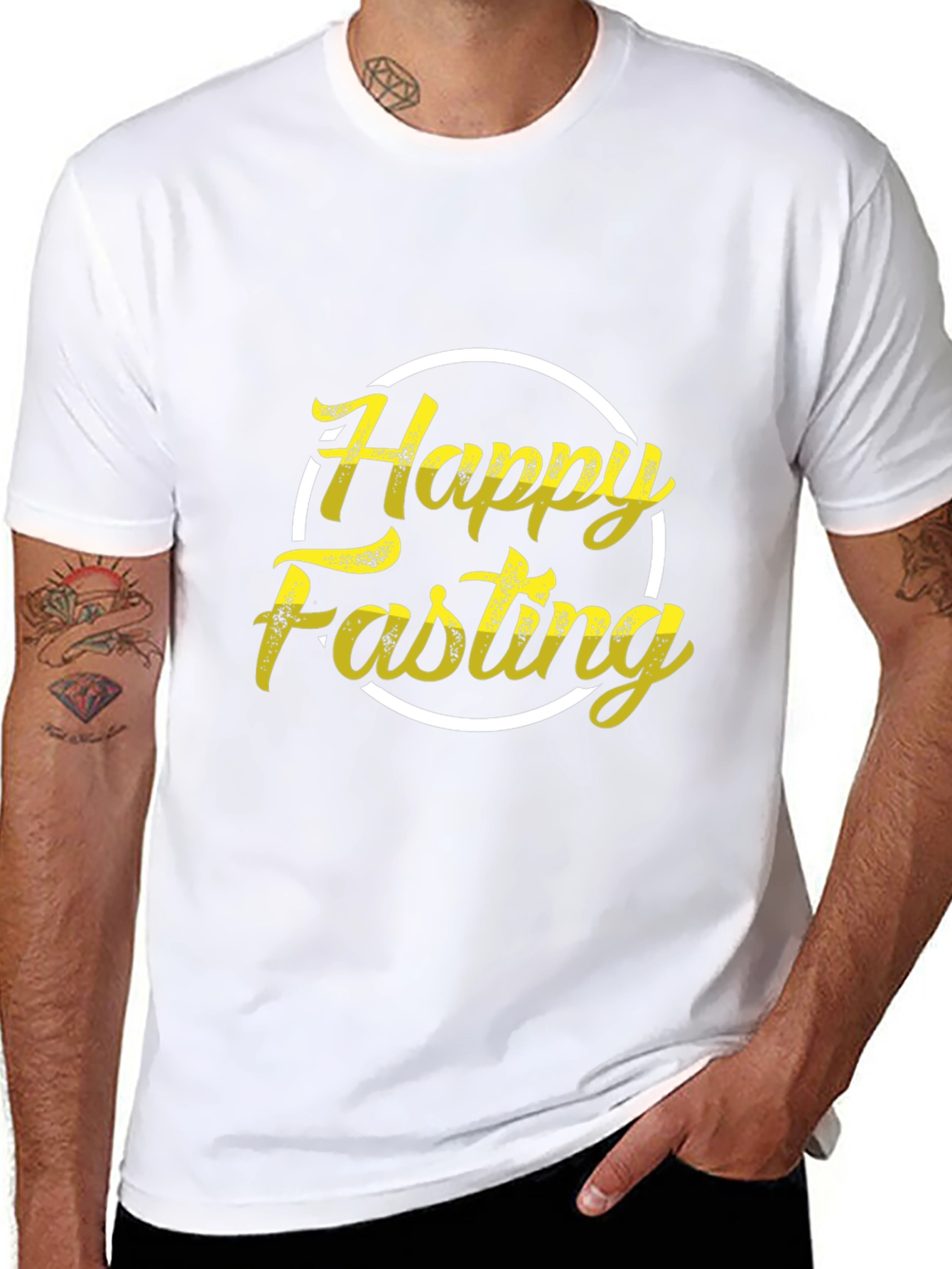 Happy Fasting Black T-Shirt