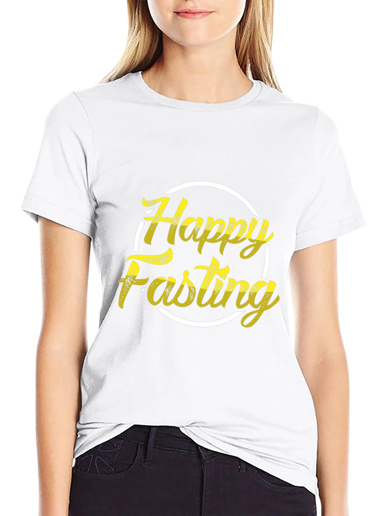 Happy Fasting Black T-Shirt