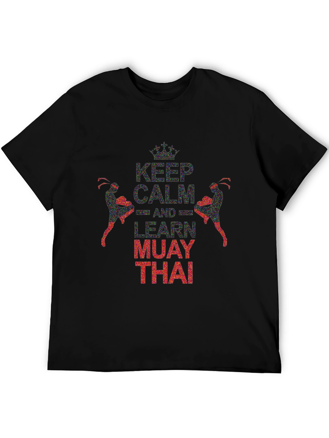 Keep Calm Learn Muay Thai Black Graphic Tee