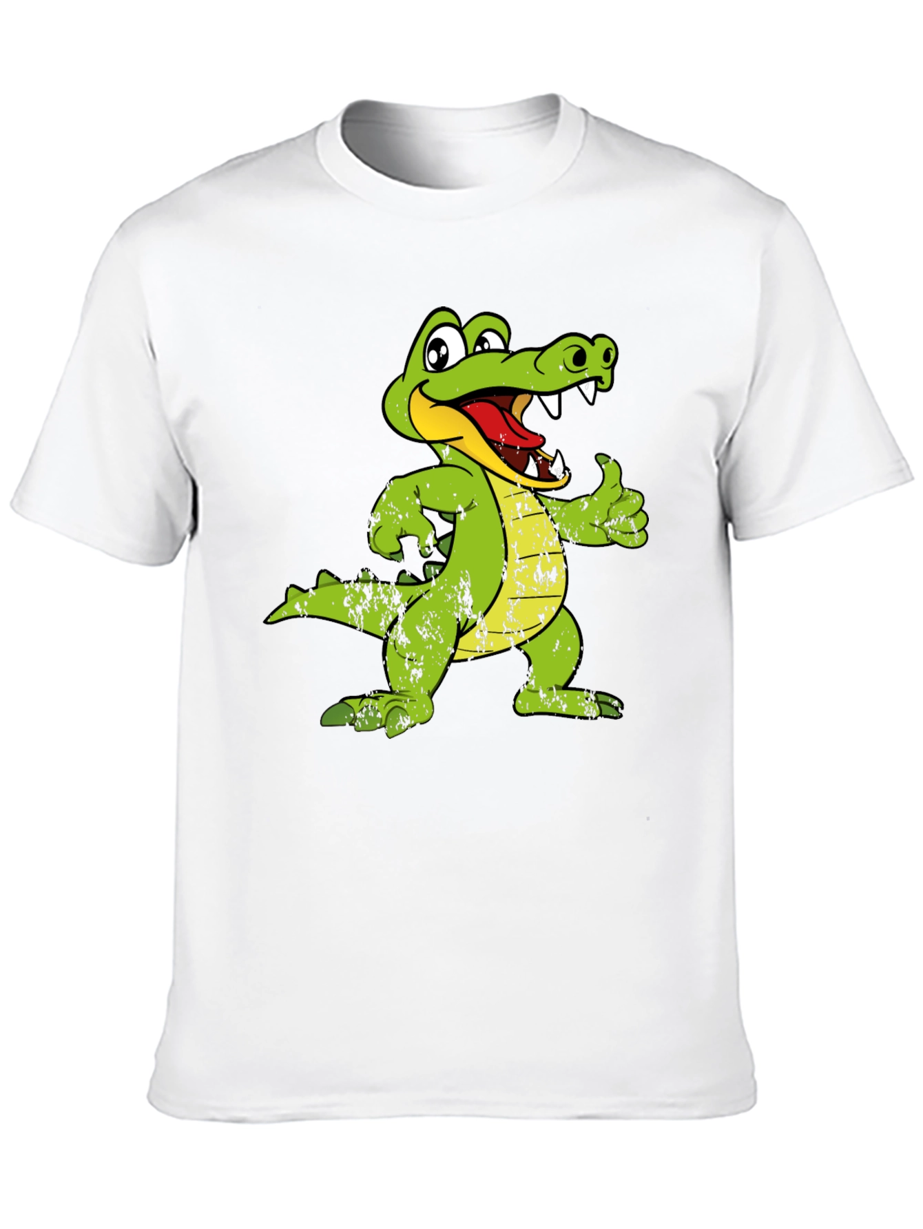 Cartoon Alligator Graphic Print T-Shirt