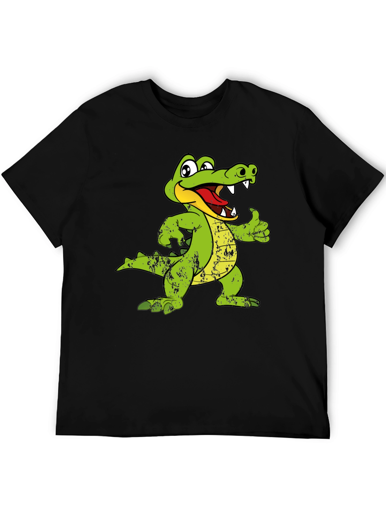 Cartoon Alligator Graphic Print T-Shirt
