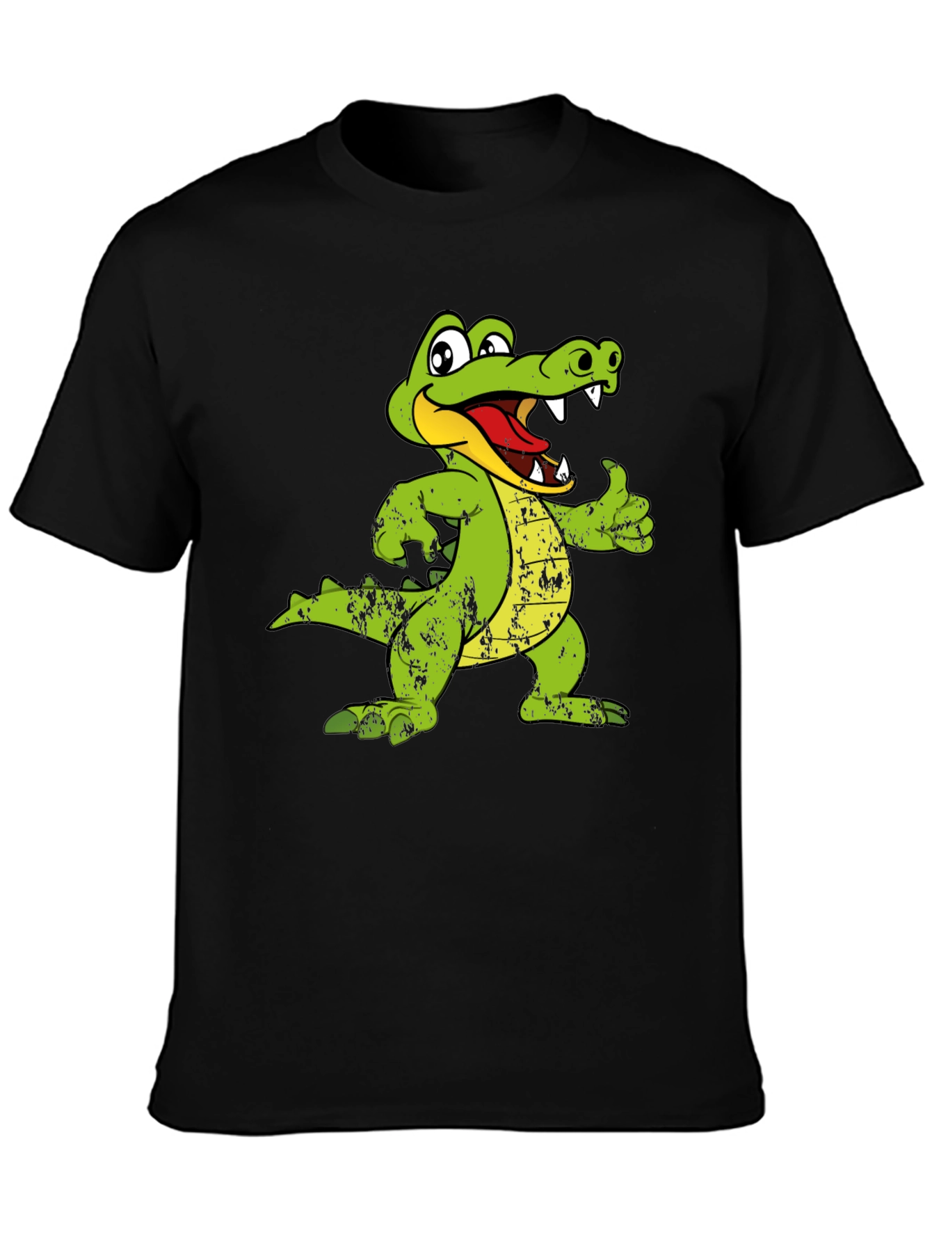 Cartoon Alligator Graphic Print T-Shirt