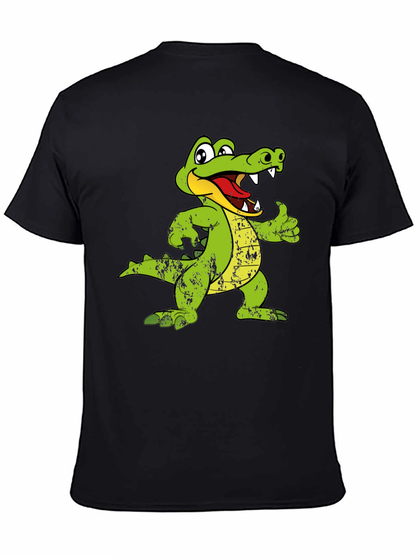 Cartoon Alligator Graphic Print T-Shirt