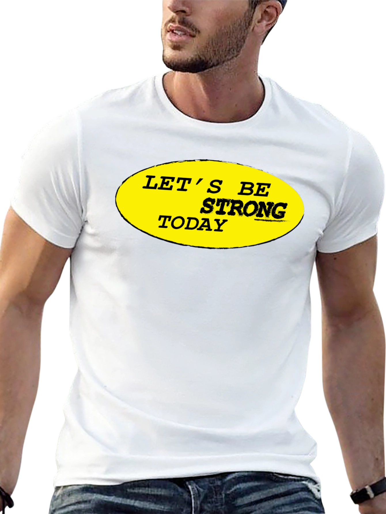 Lets Be Strong Today Graphic Tee - Black