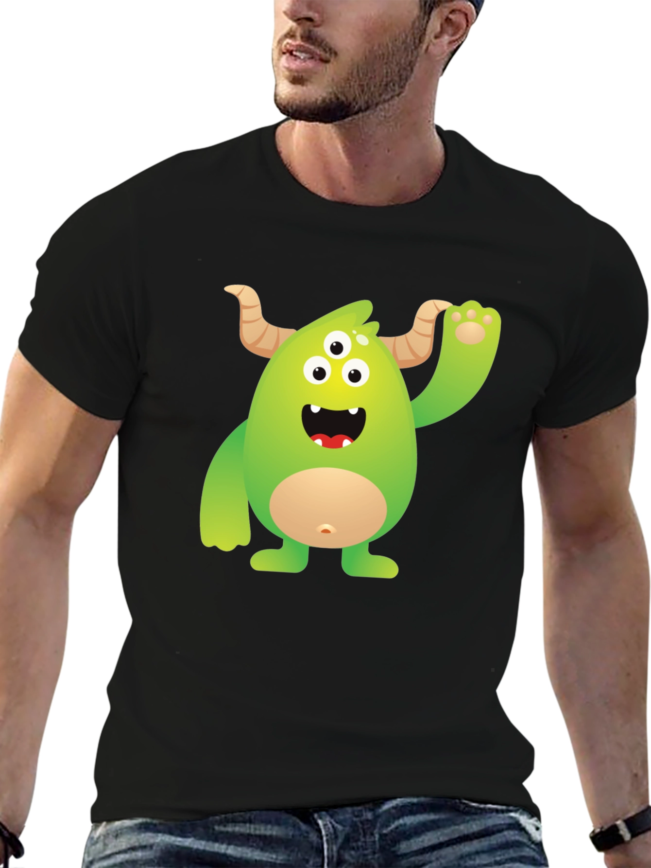 Monster Graphic Tee - Black