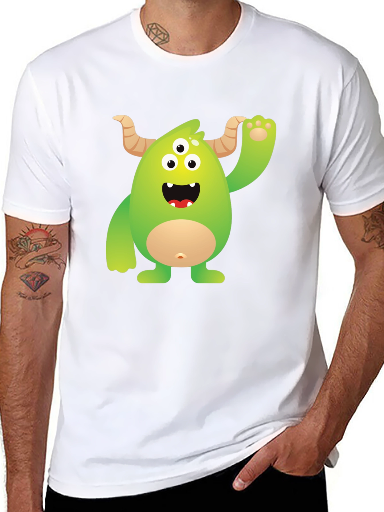 Monster Graphic Tee - Black