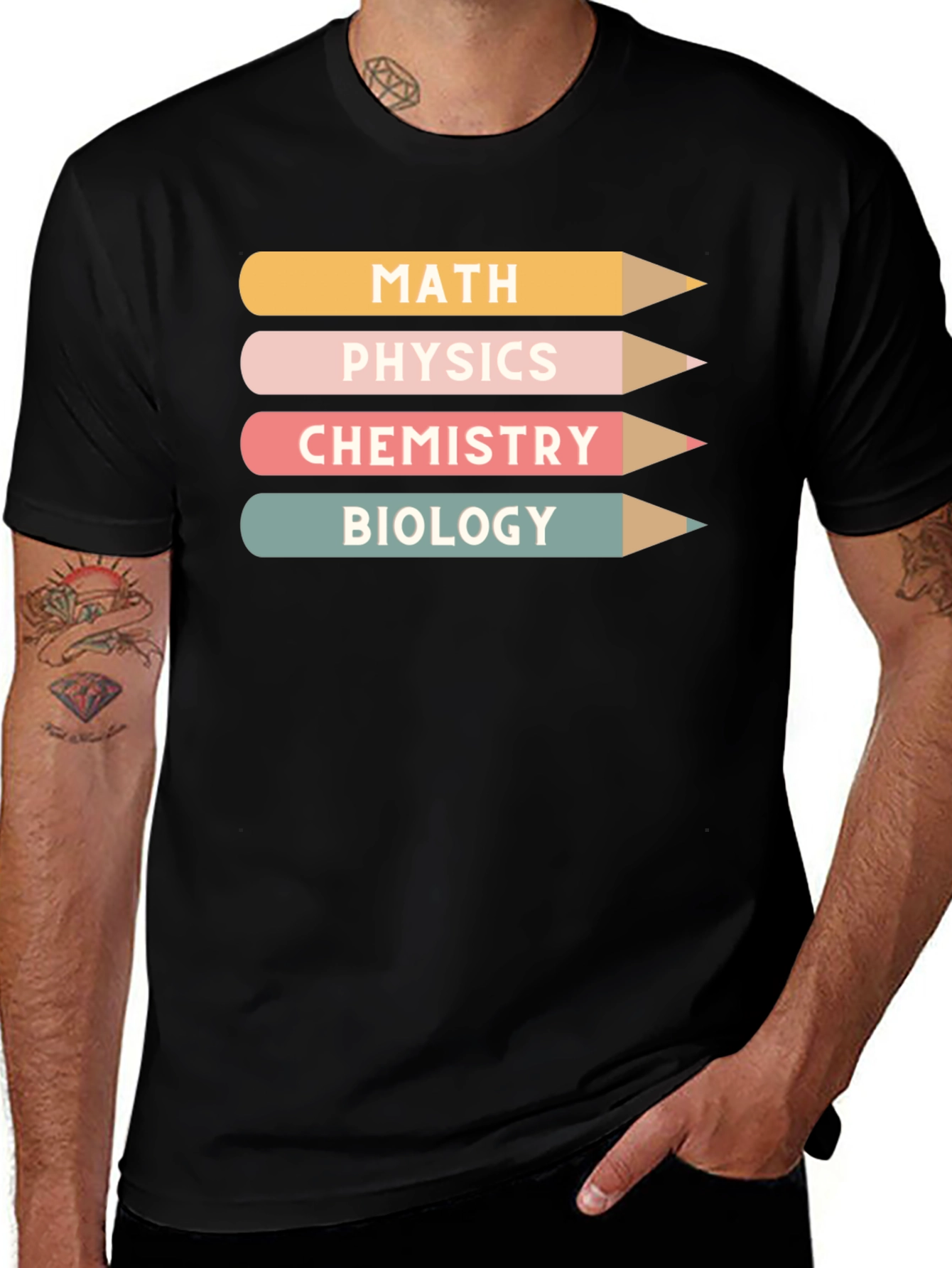 Science Pencils T-Shirt - Math Physics Chemistry Biology
