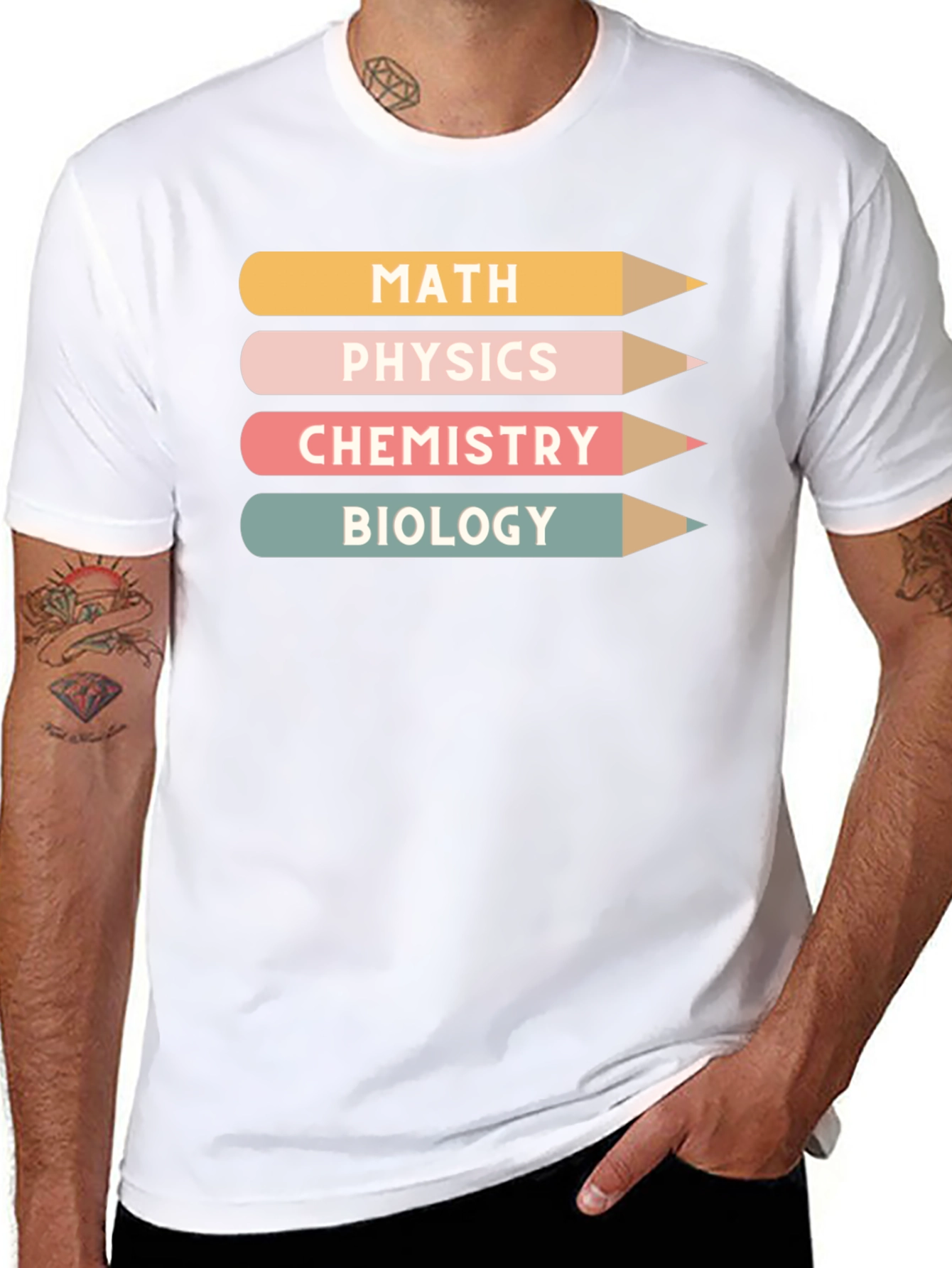 Science Pencils T-Shirt - Math Physics Chemistry Biology
