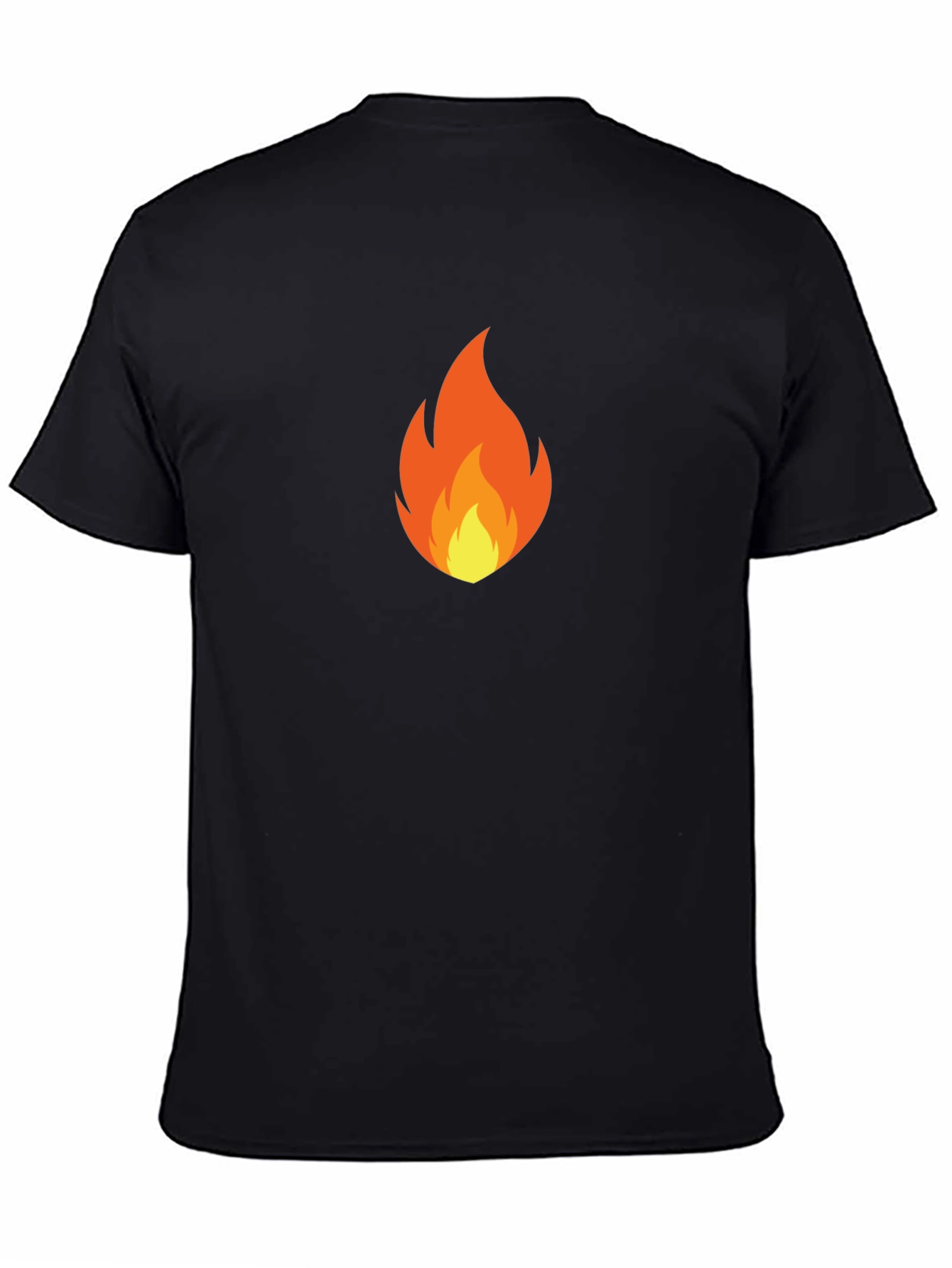 Flame Graphic Black T-Shirt - Casual Style