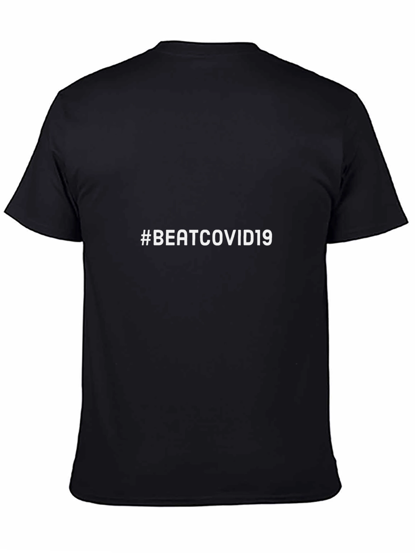 Beat COVID-19 Graphic Tee - Black Short Sleeve