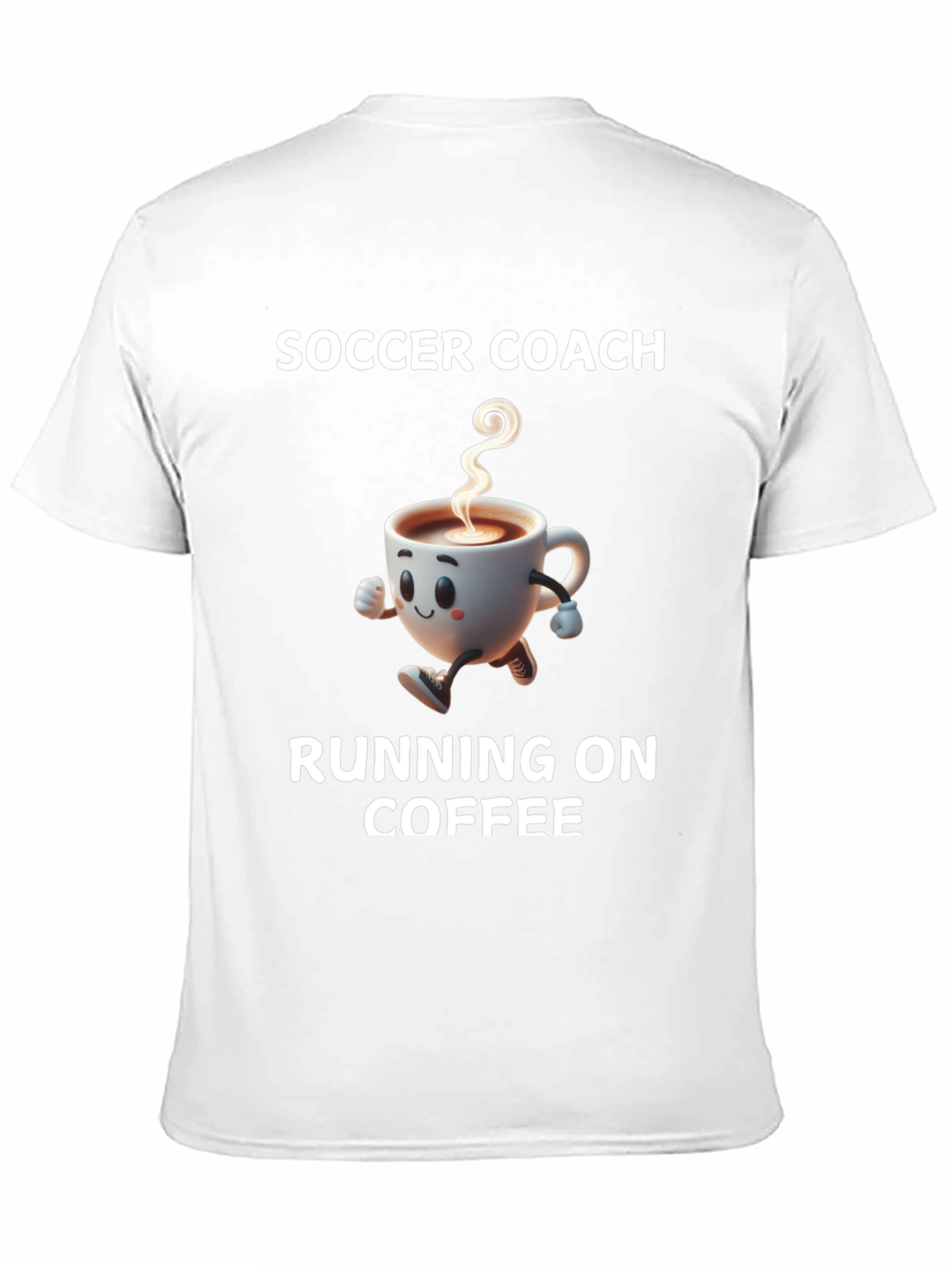 Soccer Coach Running on Coffee Graphic T-Shirt