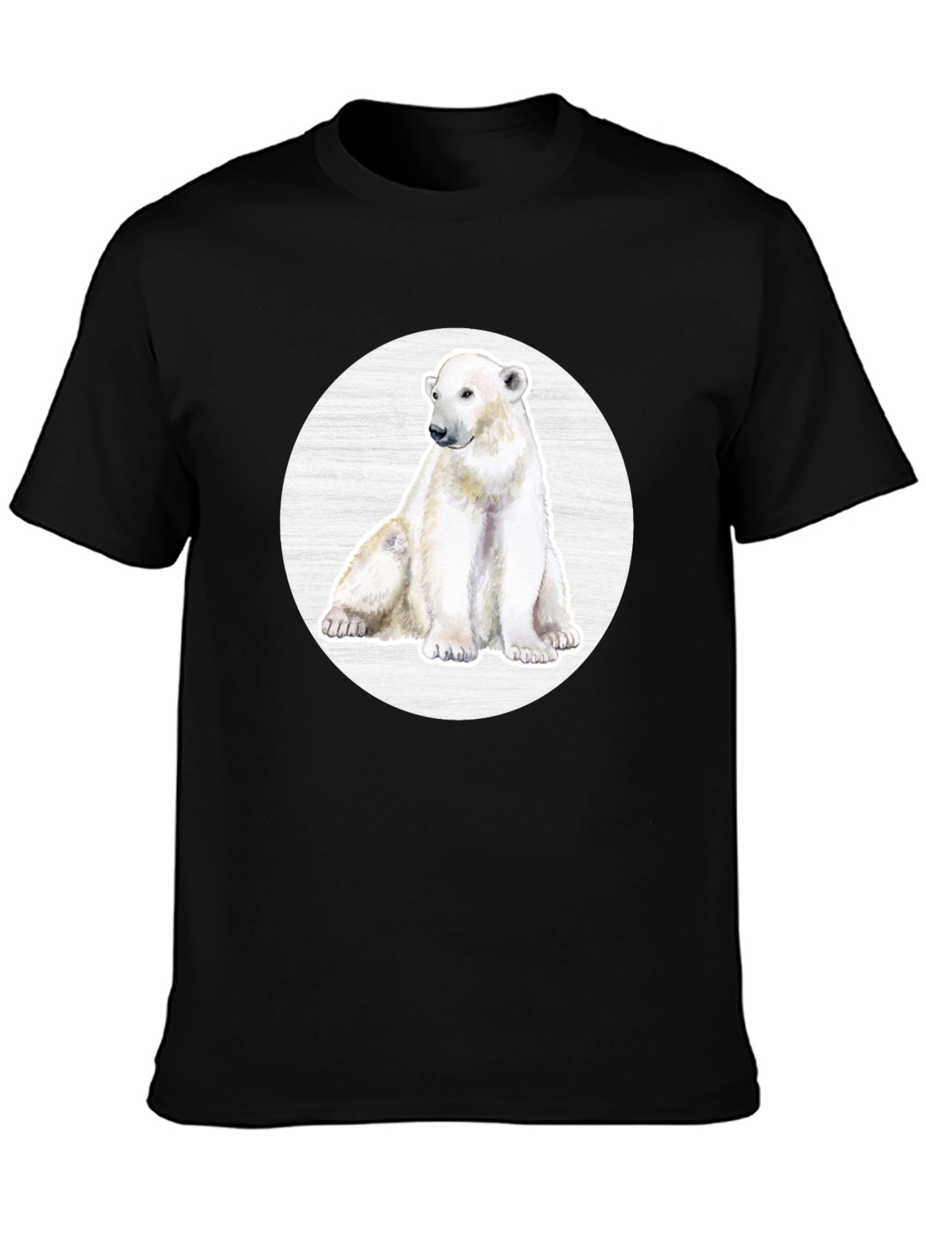 Polar Bear Graphic Print Crew Neck T-Shirt