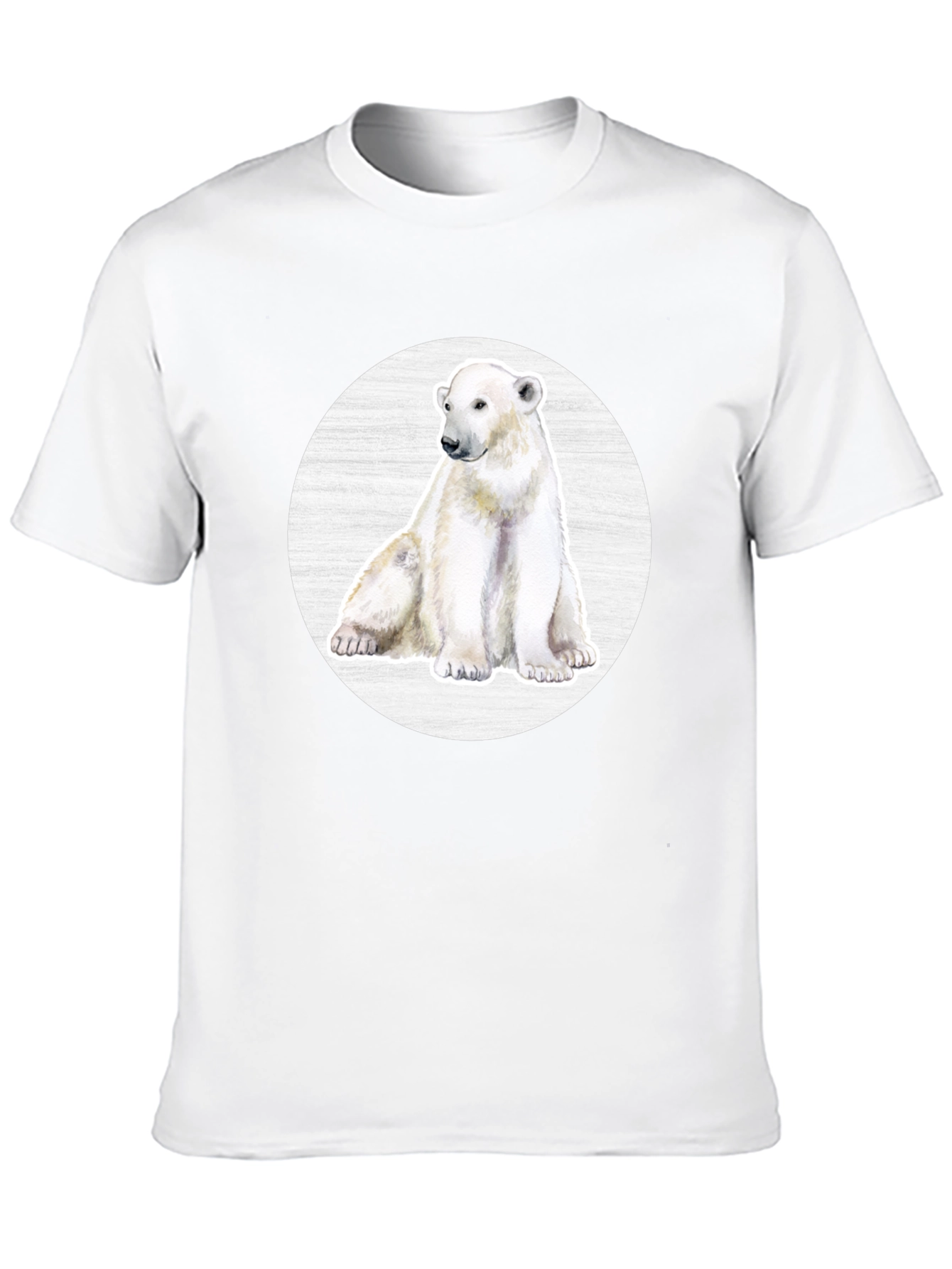 Polar Bear Graphic Print Crew Neck T-Shirt