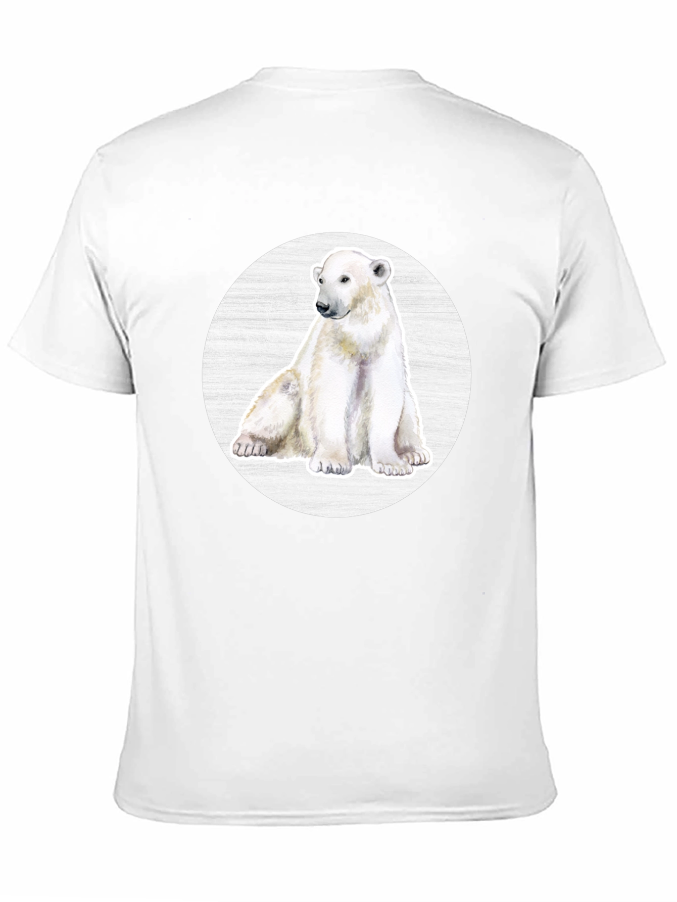 Polar Bear Graphic Print Crew Neck T-Shirt
