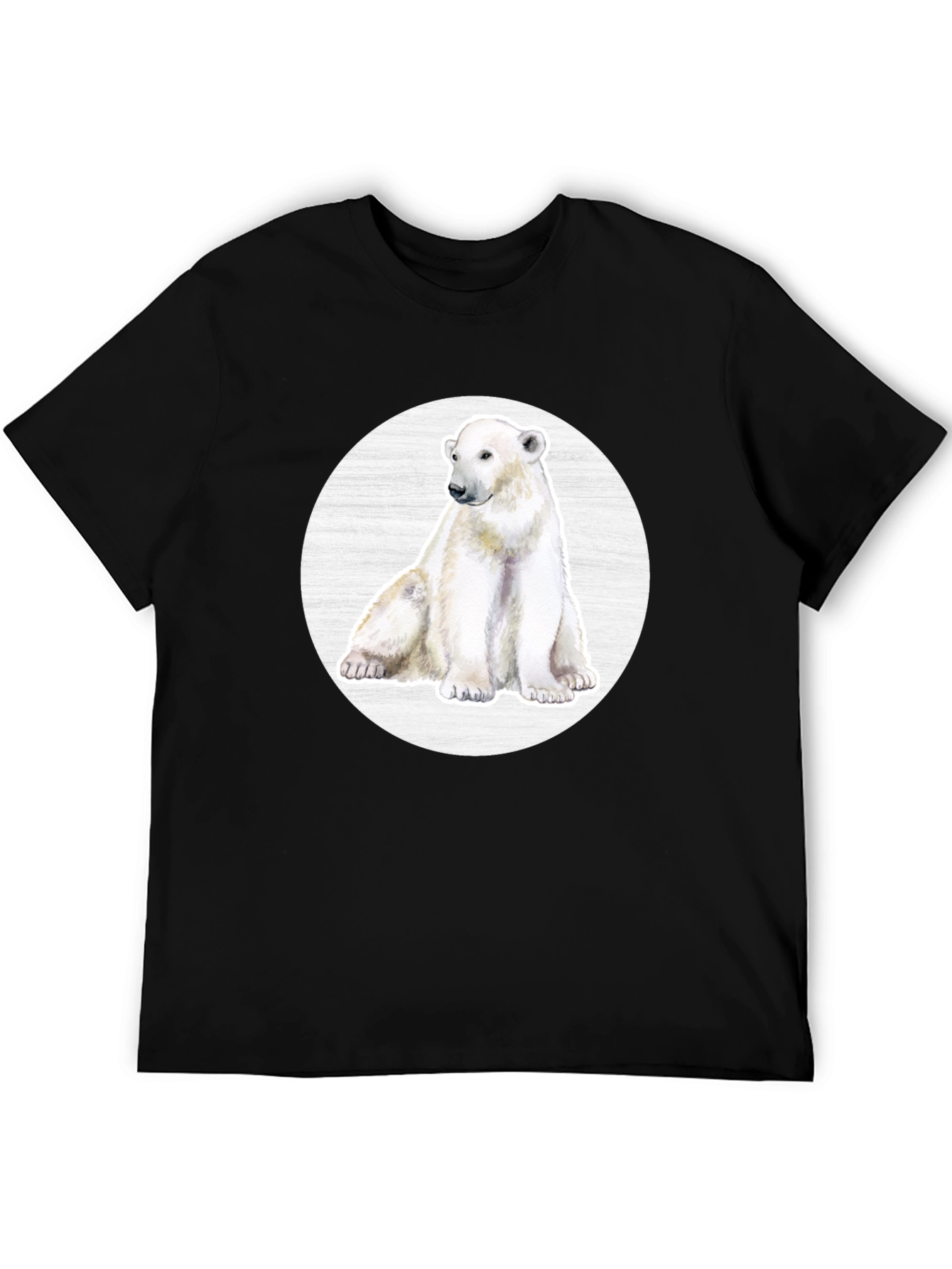 Polar Bear Graphic Print Crew Neck T-Shirt
