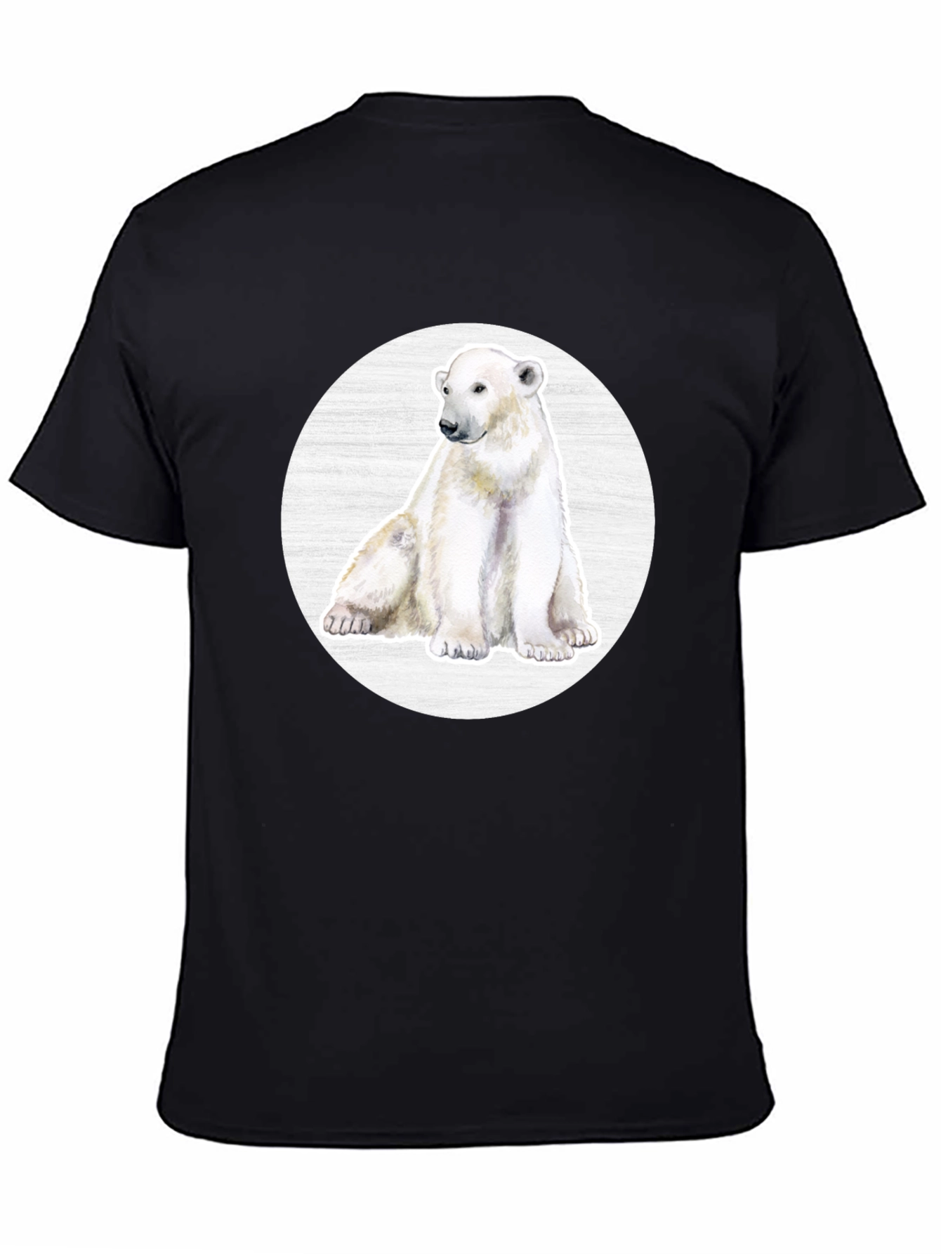 Polar Bear Graphic Print Crew Neck T-Shirt