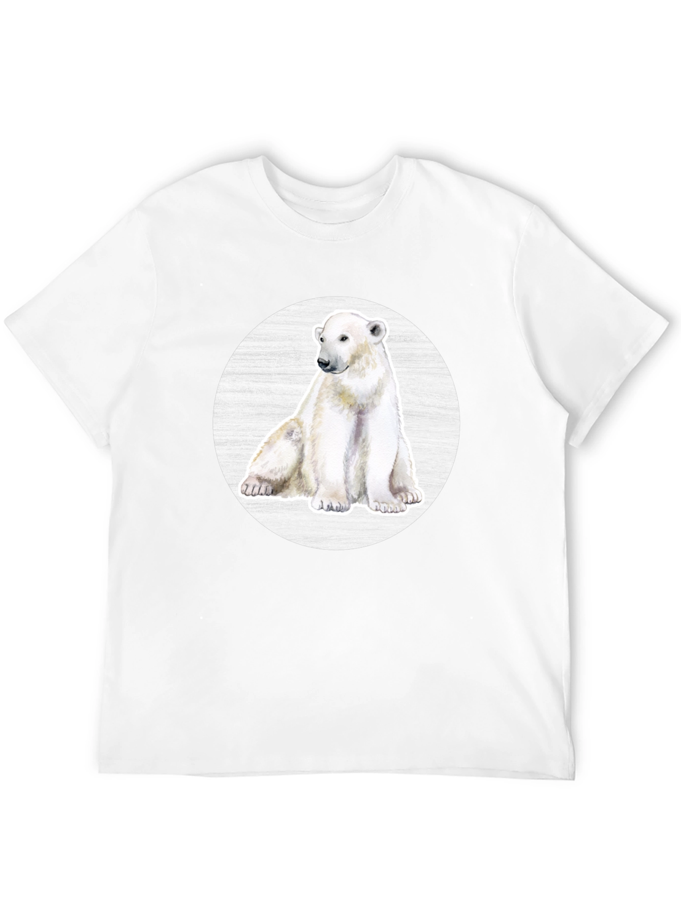 Polar Bear Graphic Print Crew Neck T-Shirt