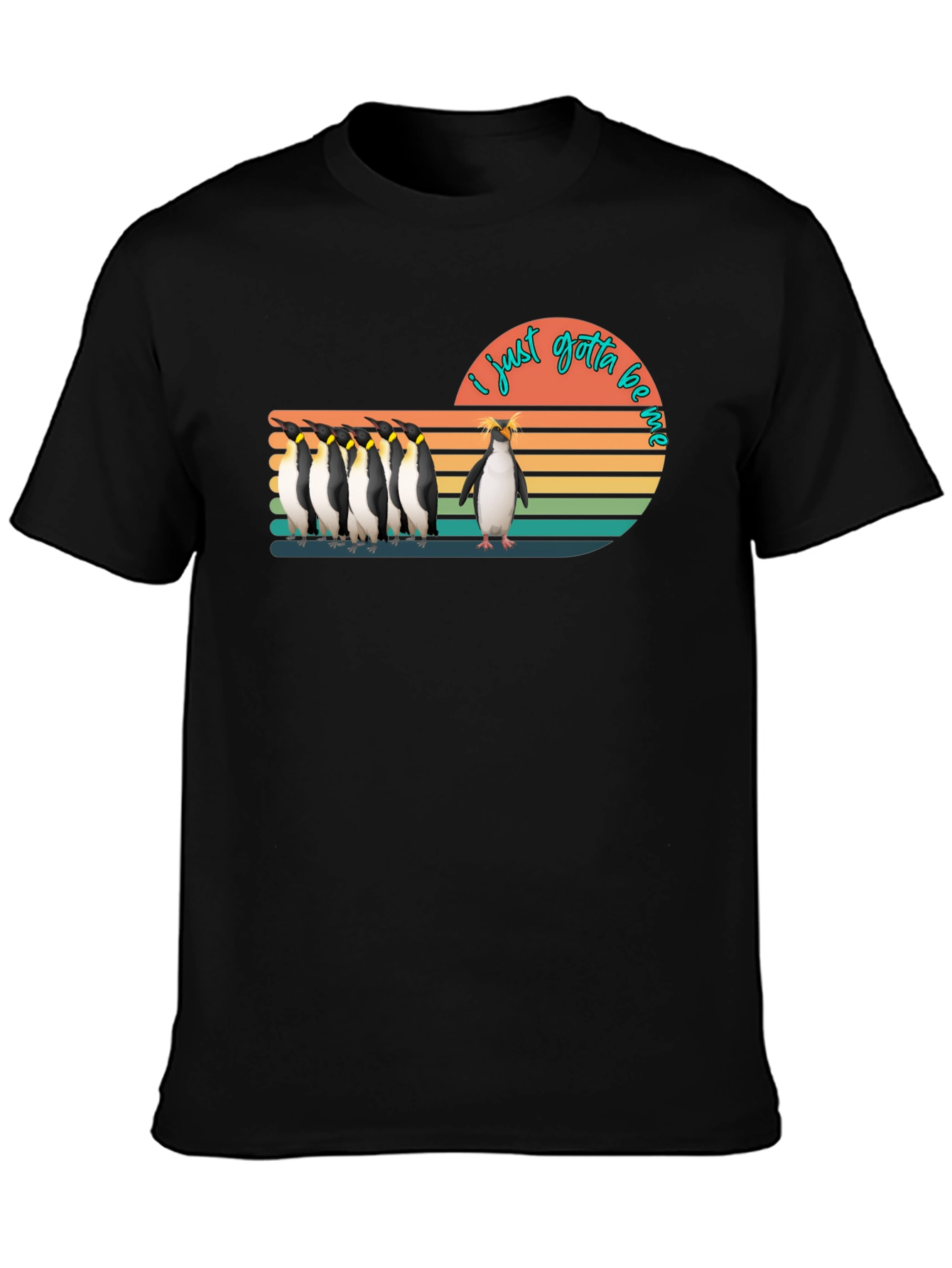 I Just Gotta Be Me Penguin Graphic T-Shirt