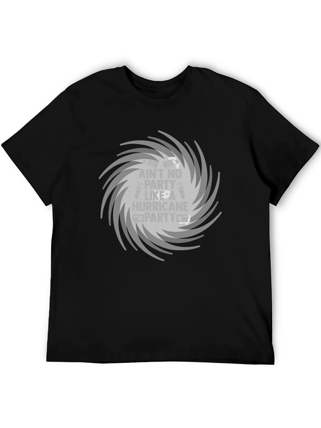 Hurricane Party T-Shirt - Gray Tornado Design
