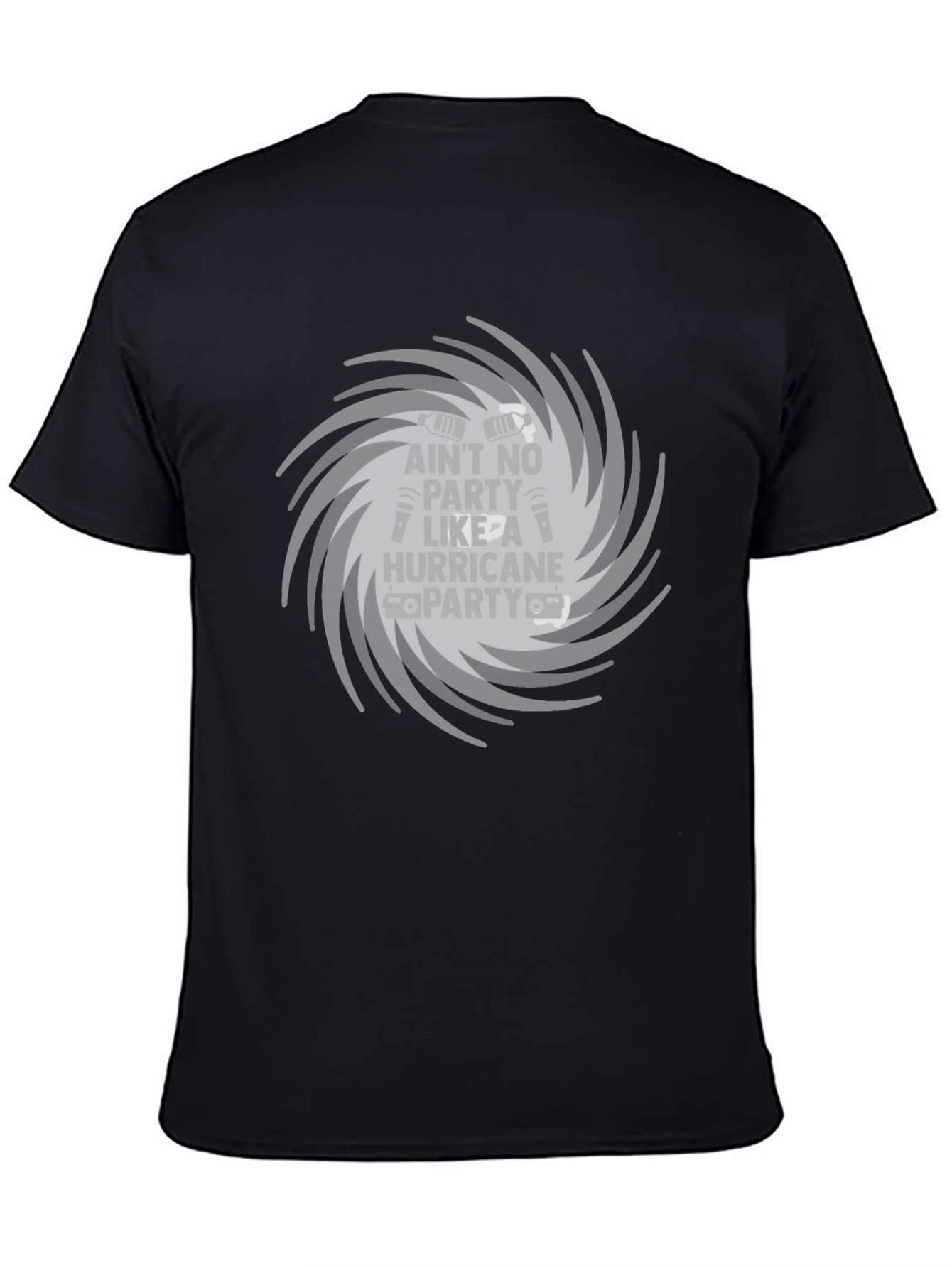 Hurricane Party T-Shirt - Gray Tornado Design
