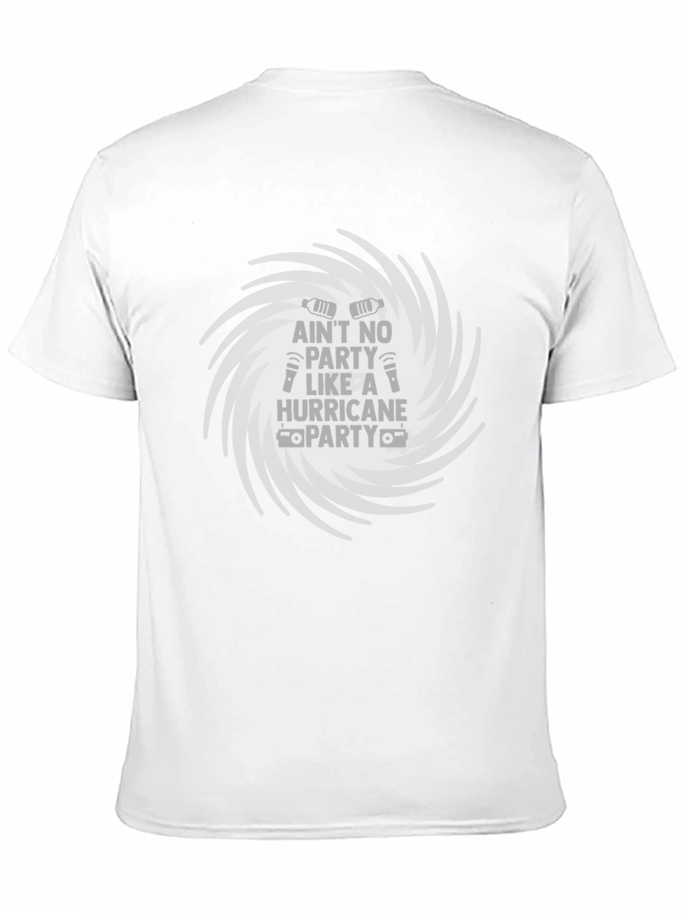 Hurricane Party T-Shirt - Gray Tornado Design