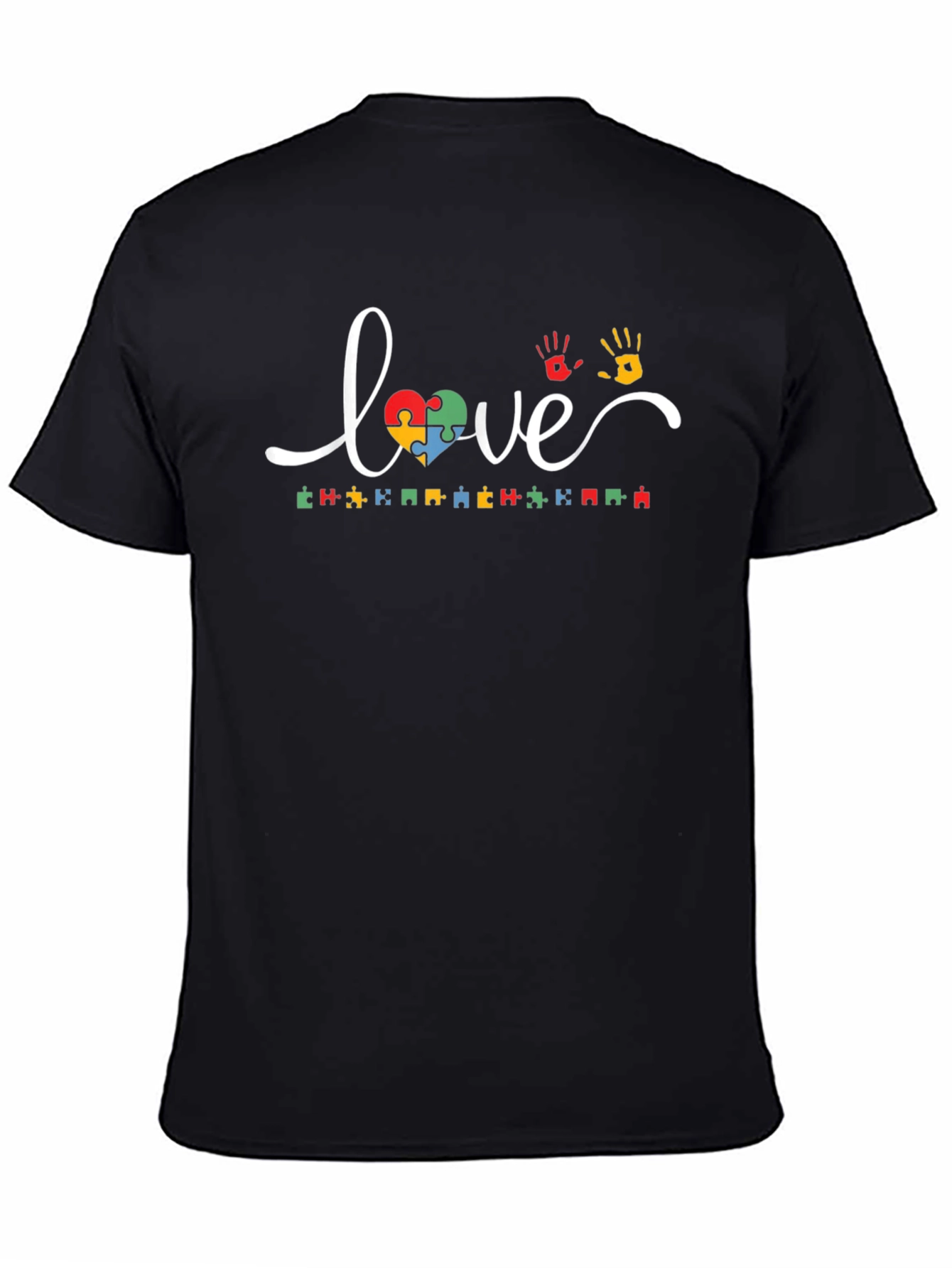 Love Autism Awareness Puzzle Piece Graphic T-Shirt