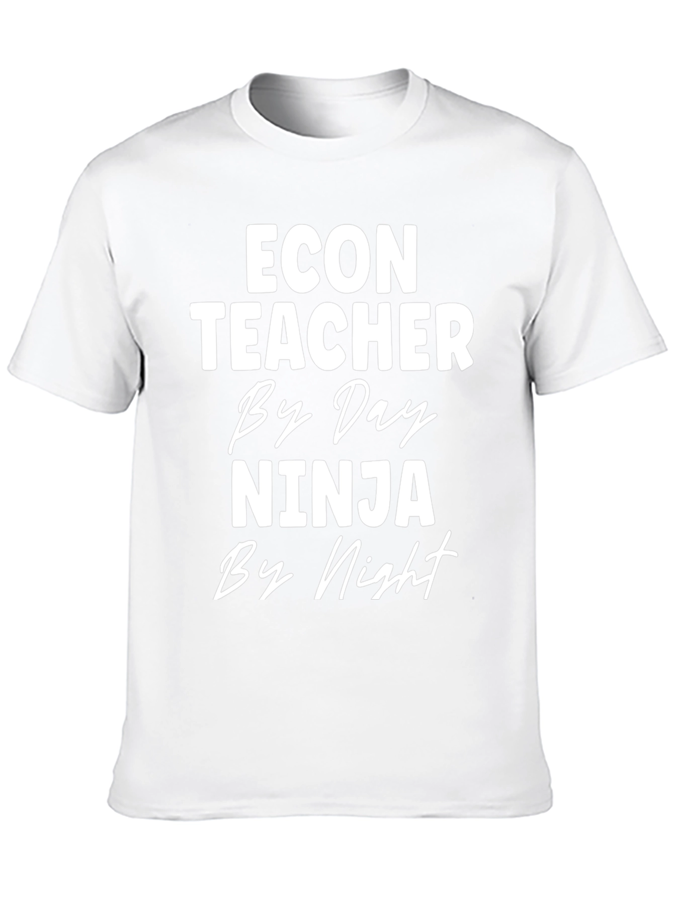 Econ Teacher Ninja T-Shirt - Day/Night Funny Tee