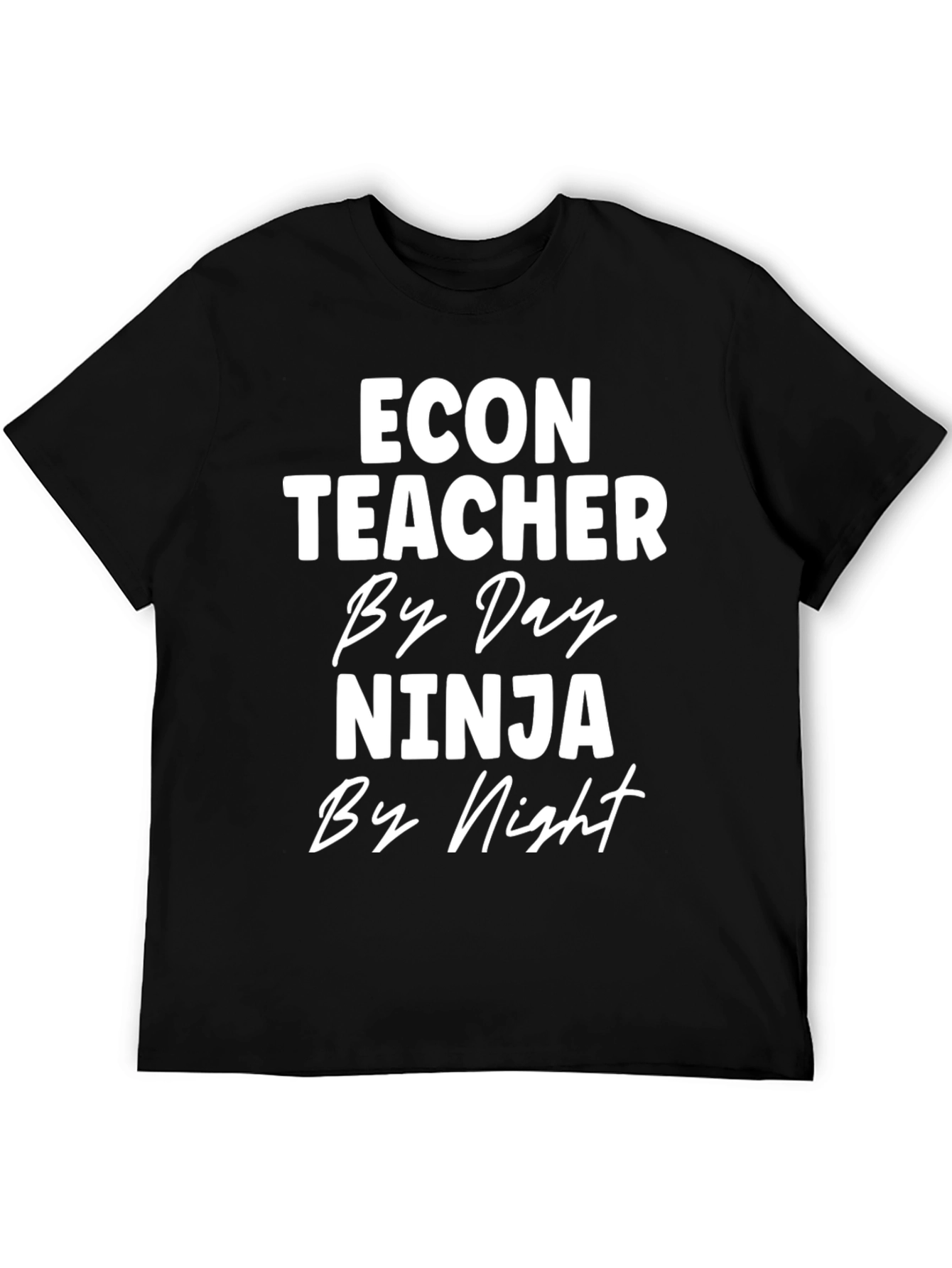Econ Teacher Ninja T-Shirt - Day/Night Funny Tee