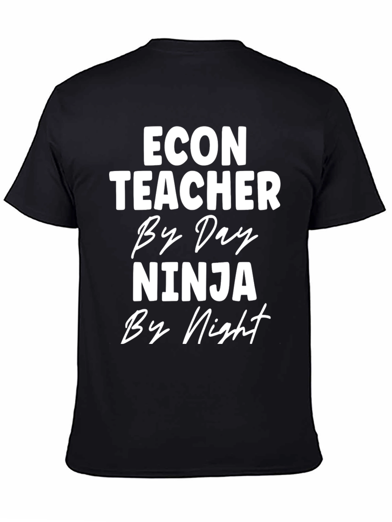 Econ Teacher Ninja T-Shirt - Day/Night Funny Tee