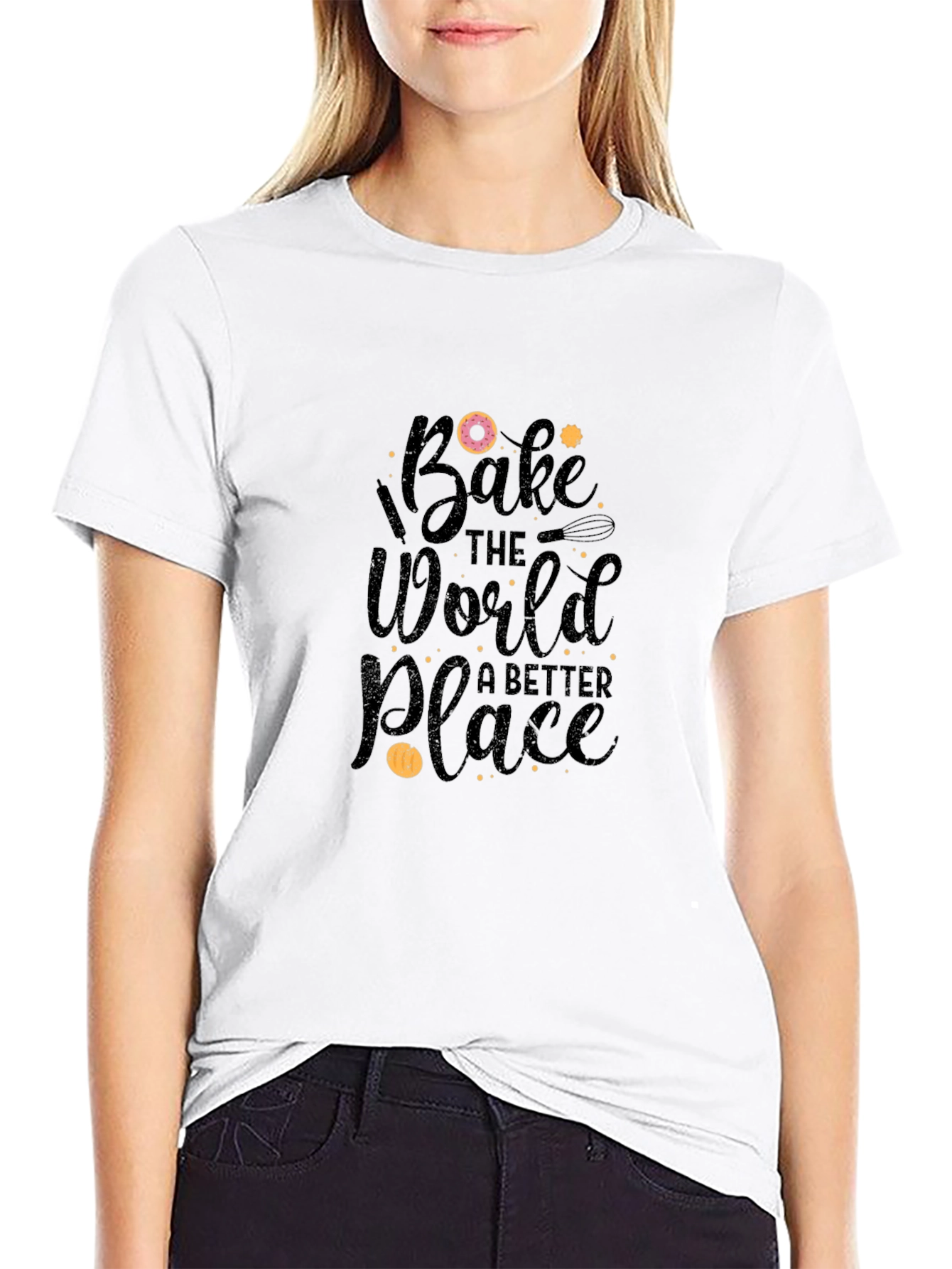 Bake the World Better Black T-Shirt