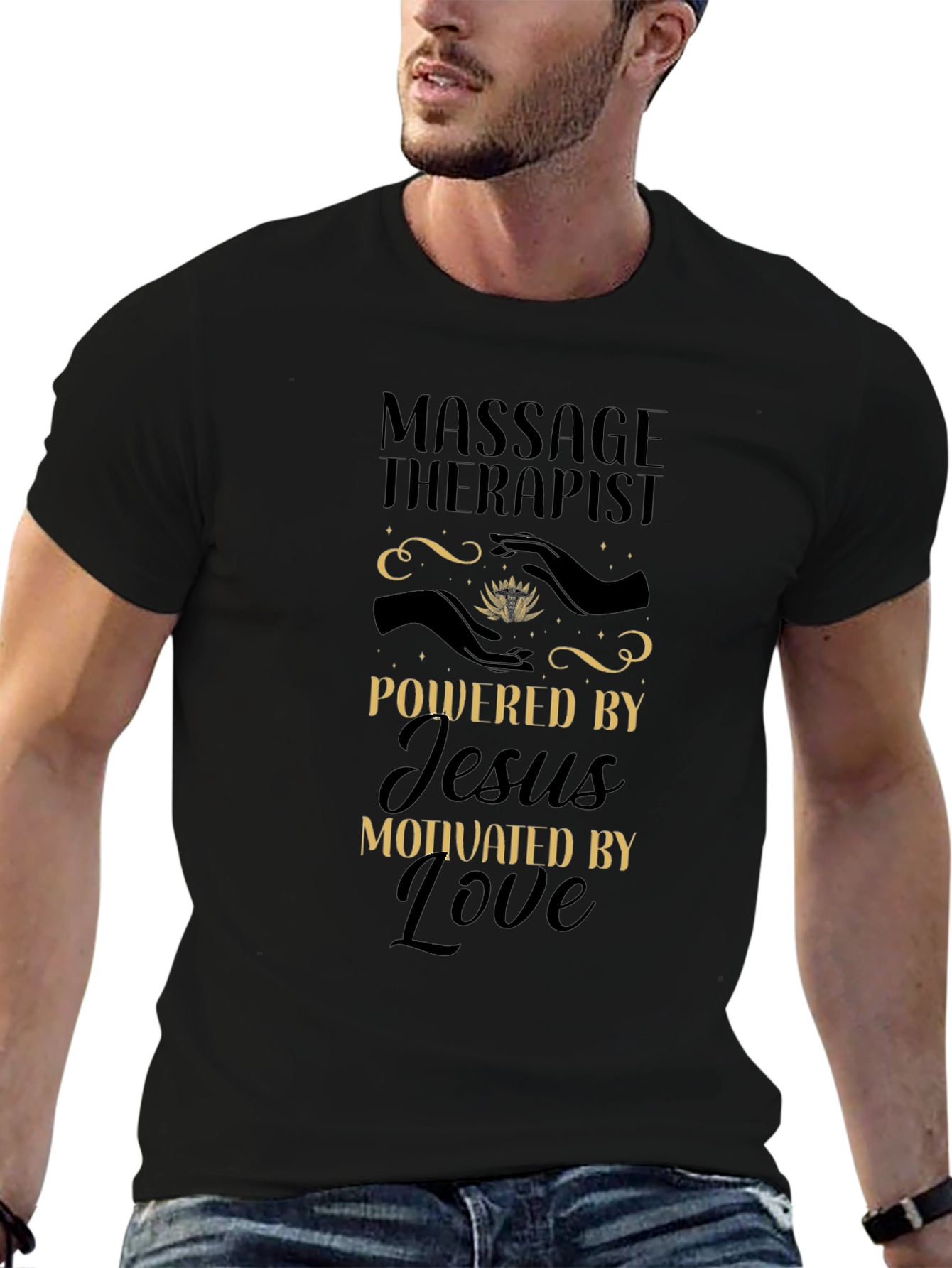 Massage Therapist Powered By Jesus T-Shirt