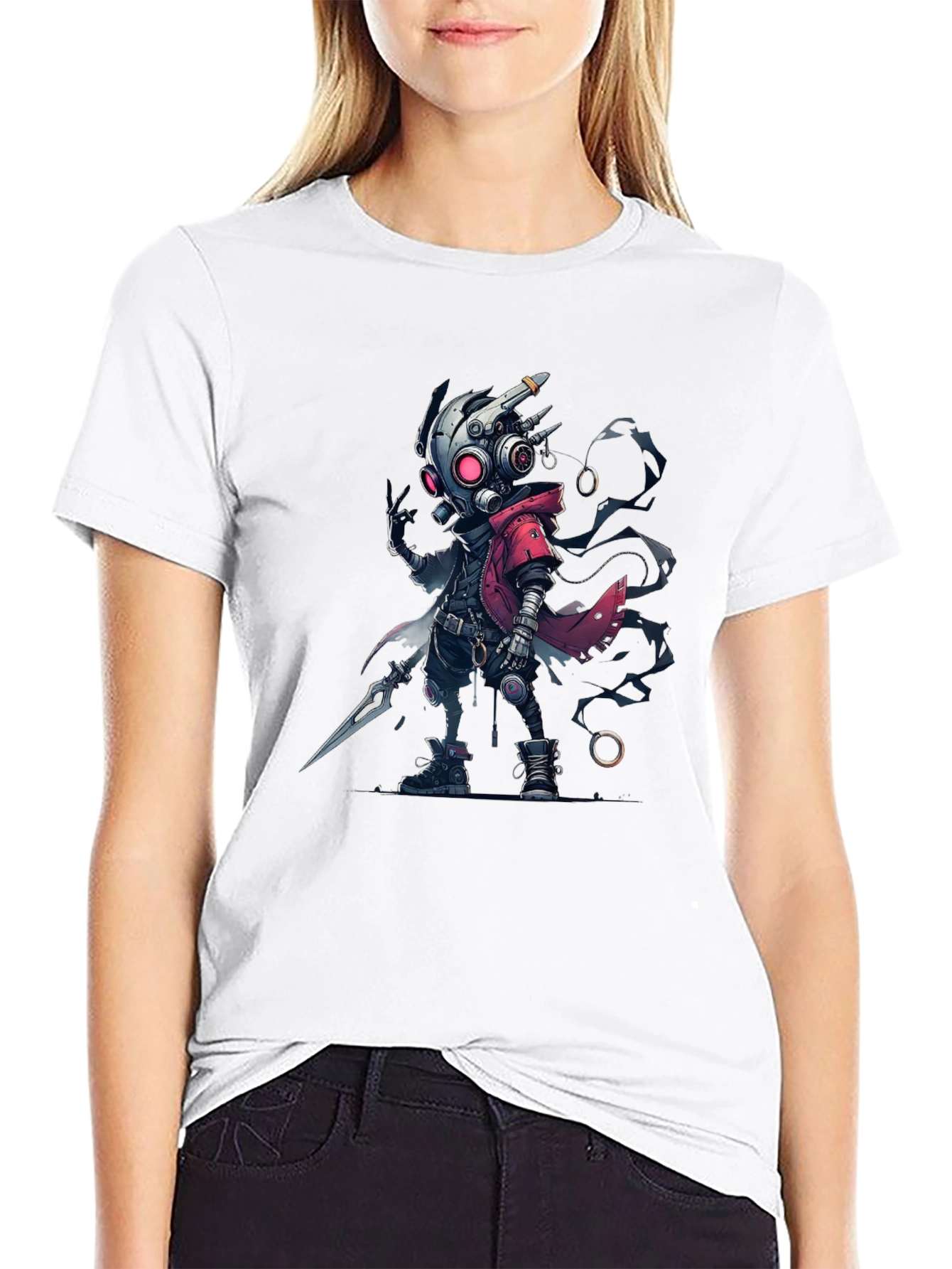 Cyberpunk Cartoon Graphic T-Shirt