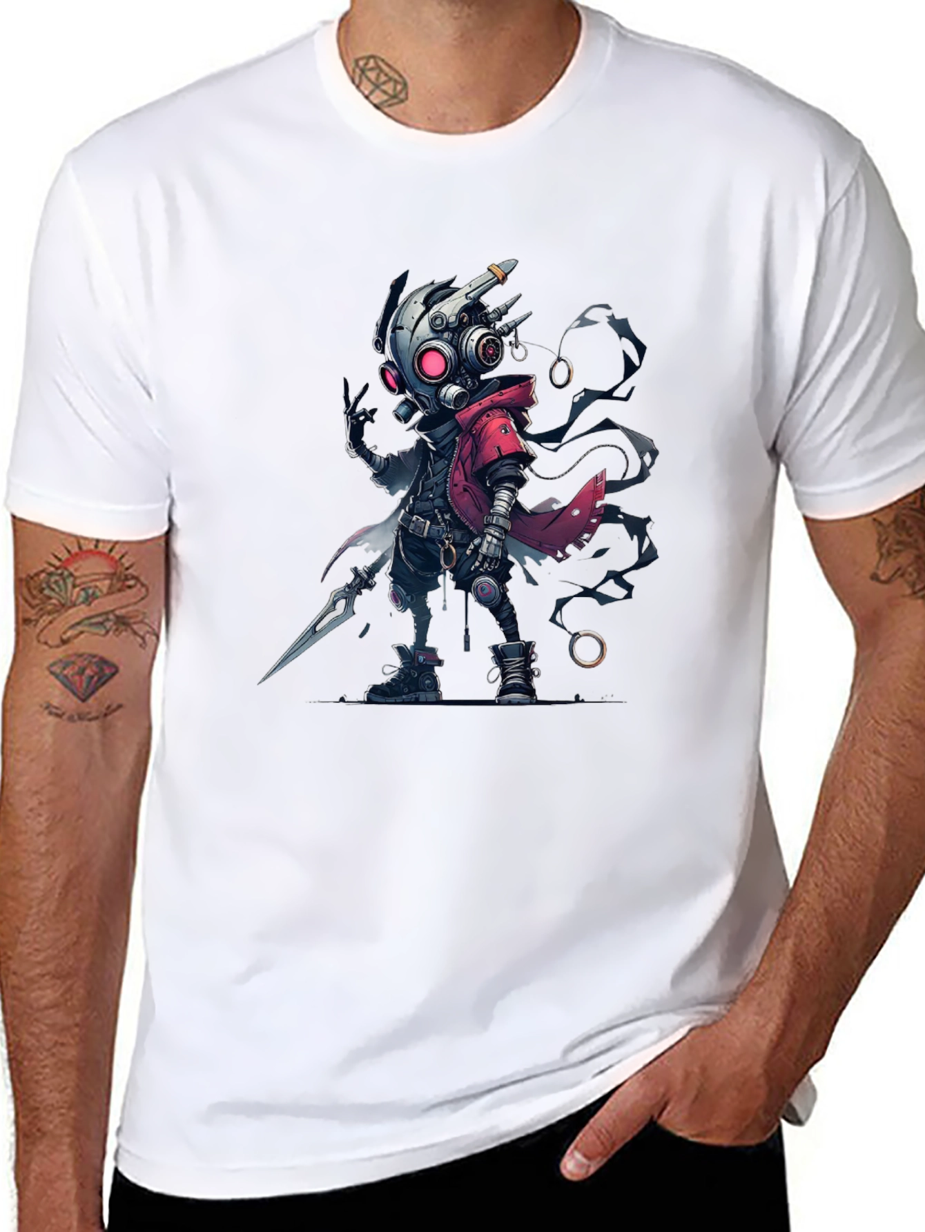 Cyberpunk Cartoon Graphic T-Shirt
