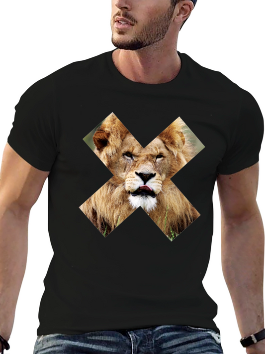 Lion X Graphic Black T-Shirt