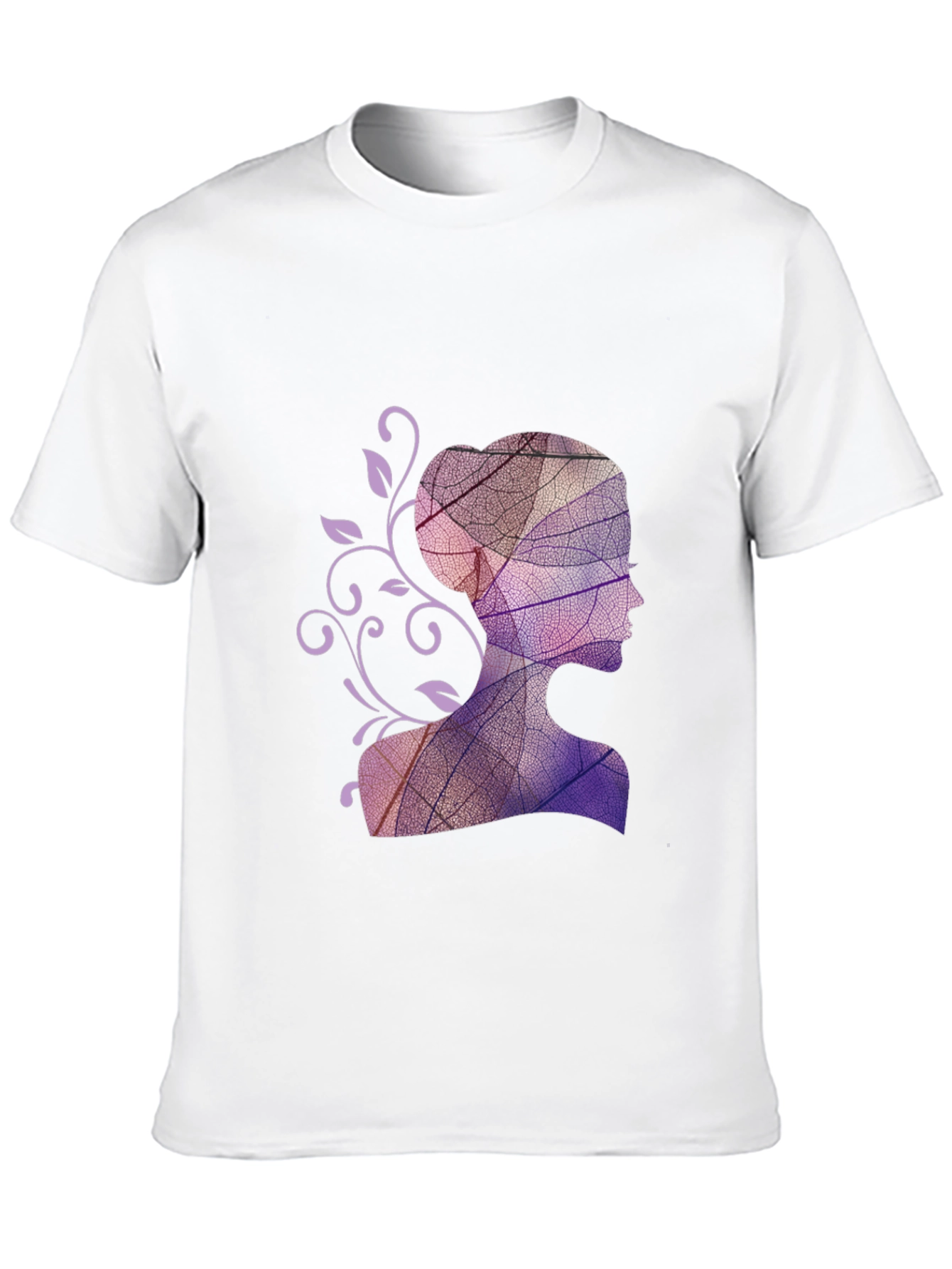 Leaf Silhouette Graphic Black T-Shirt