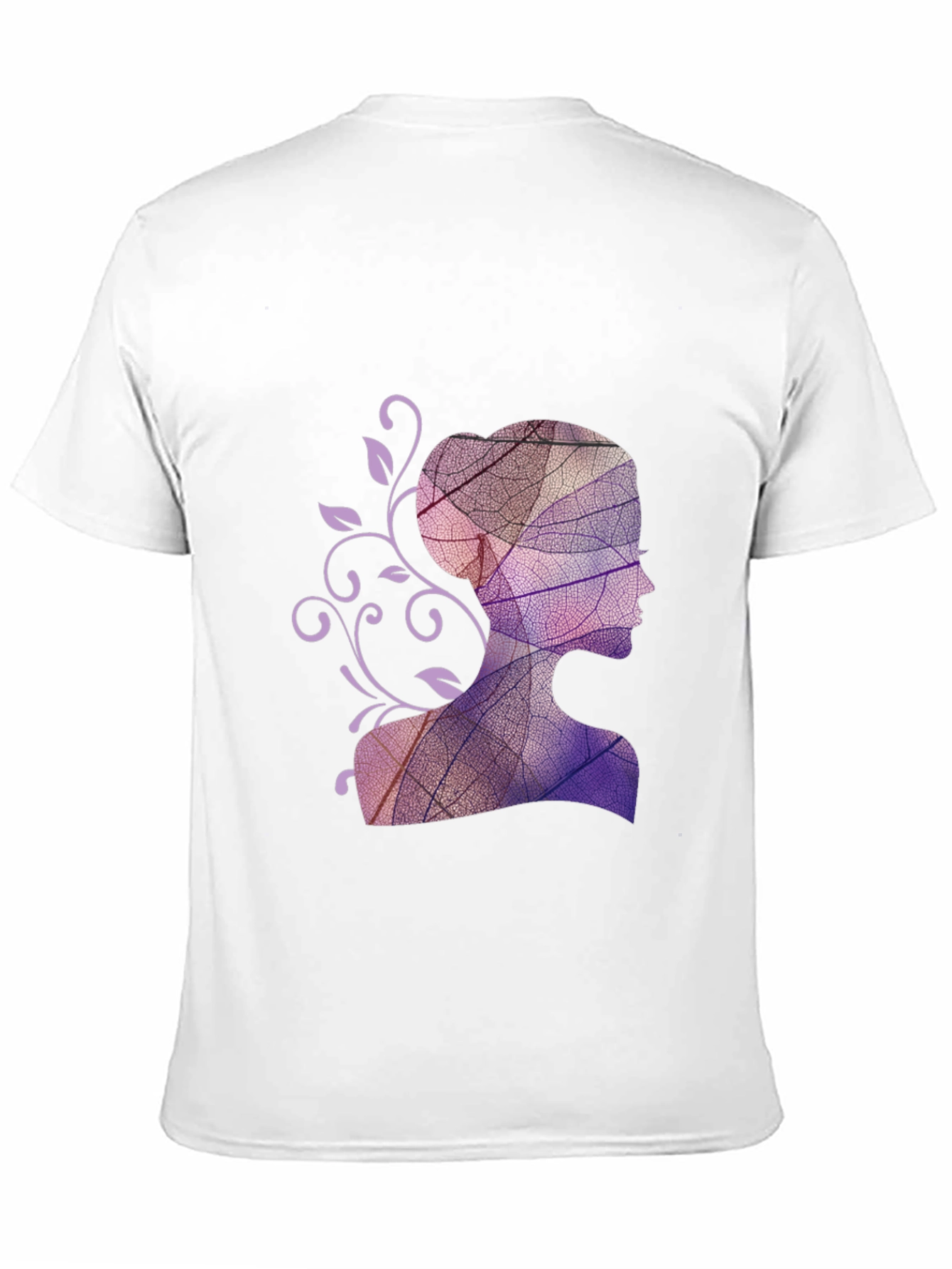 Leaf Silhouette Graphic Black T-Shirt