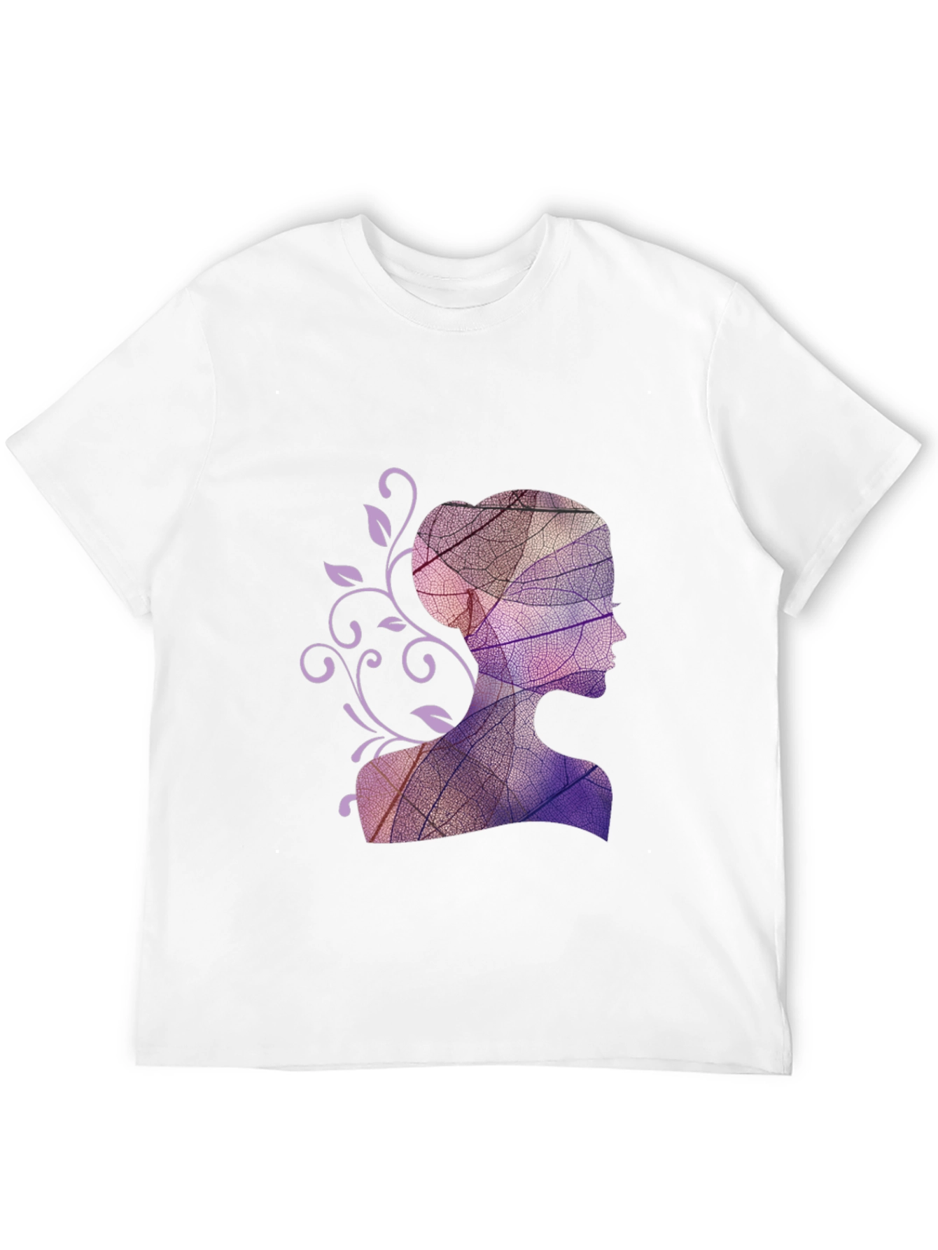 Leaf Silhouette Graphic Black T-Shirt