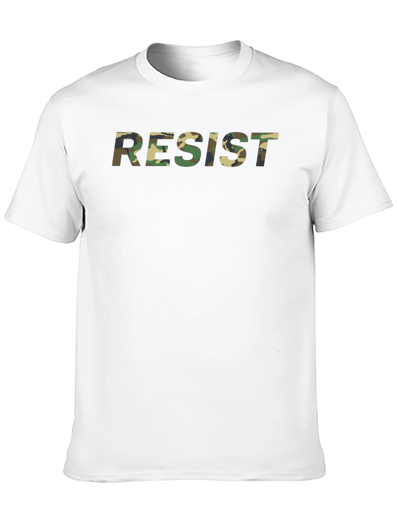 Resist Camo Print Black T-Shirt