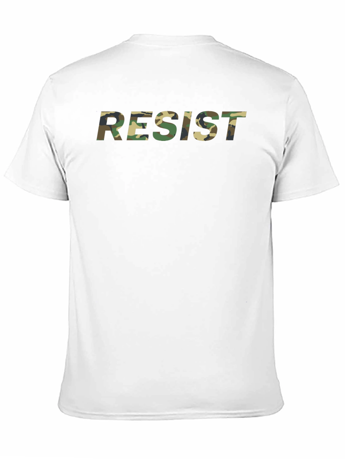 Resist Camo Print Black T-Shirt